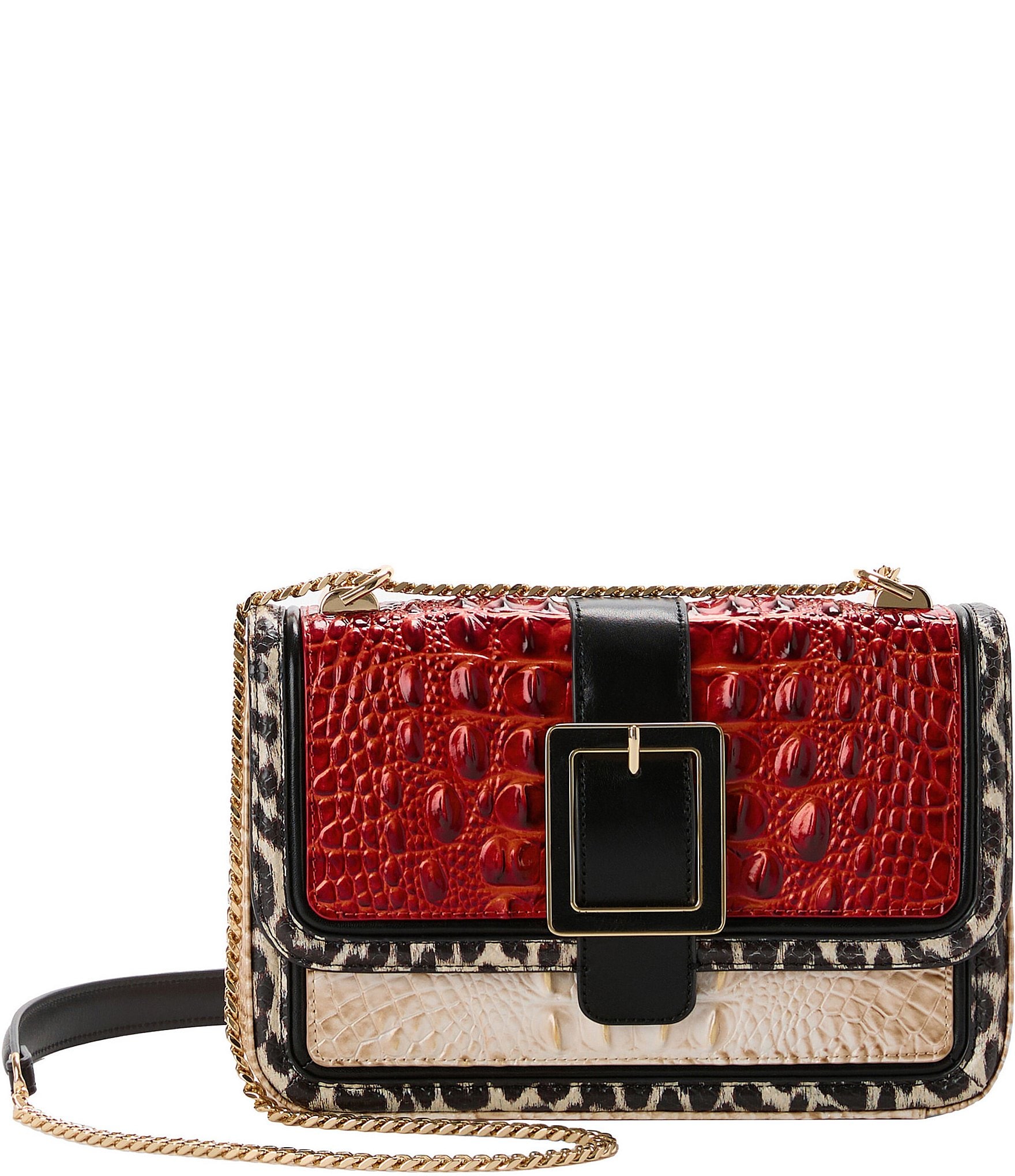 BRAHMIN Solarium Collection Radiant Red Rosalie Crossbody Bag