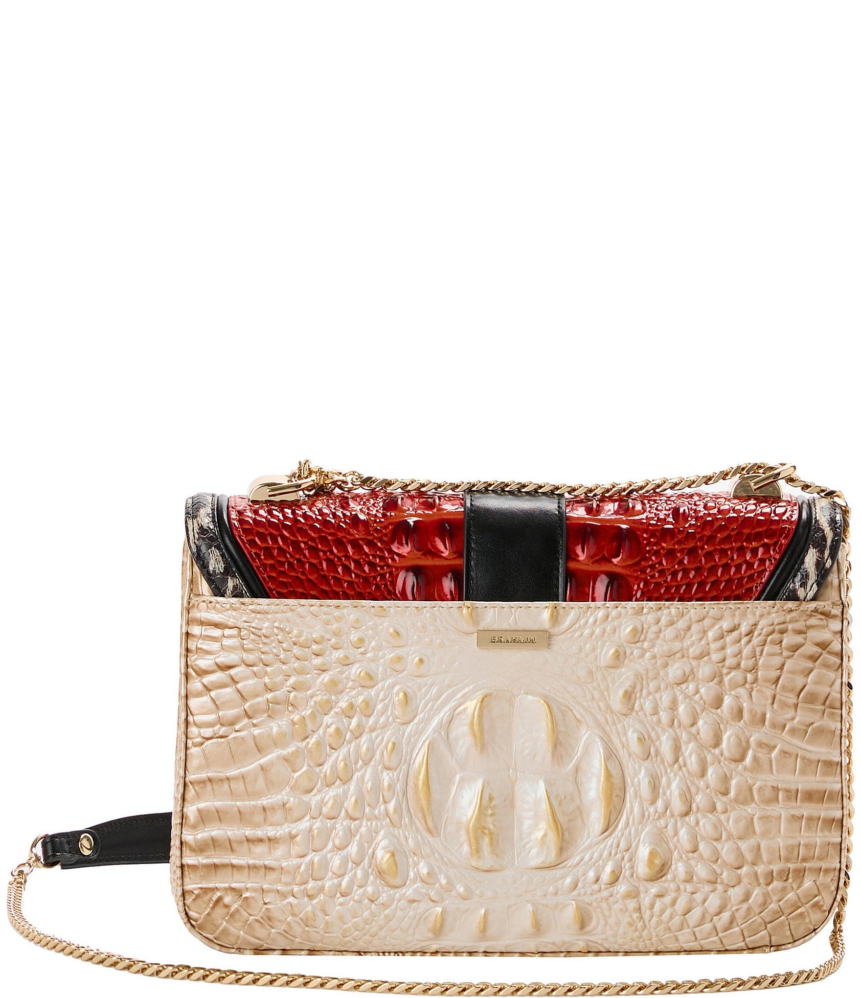 BRAHMIN Solarium Collection Radiant Red Rosalie Crossbody Bag