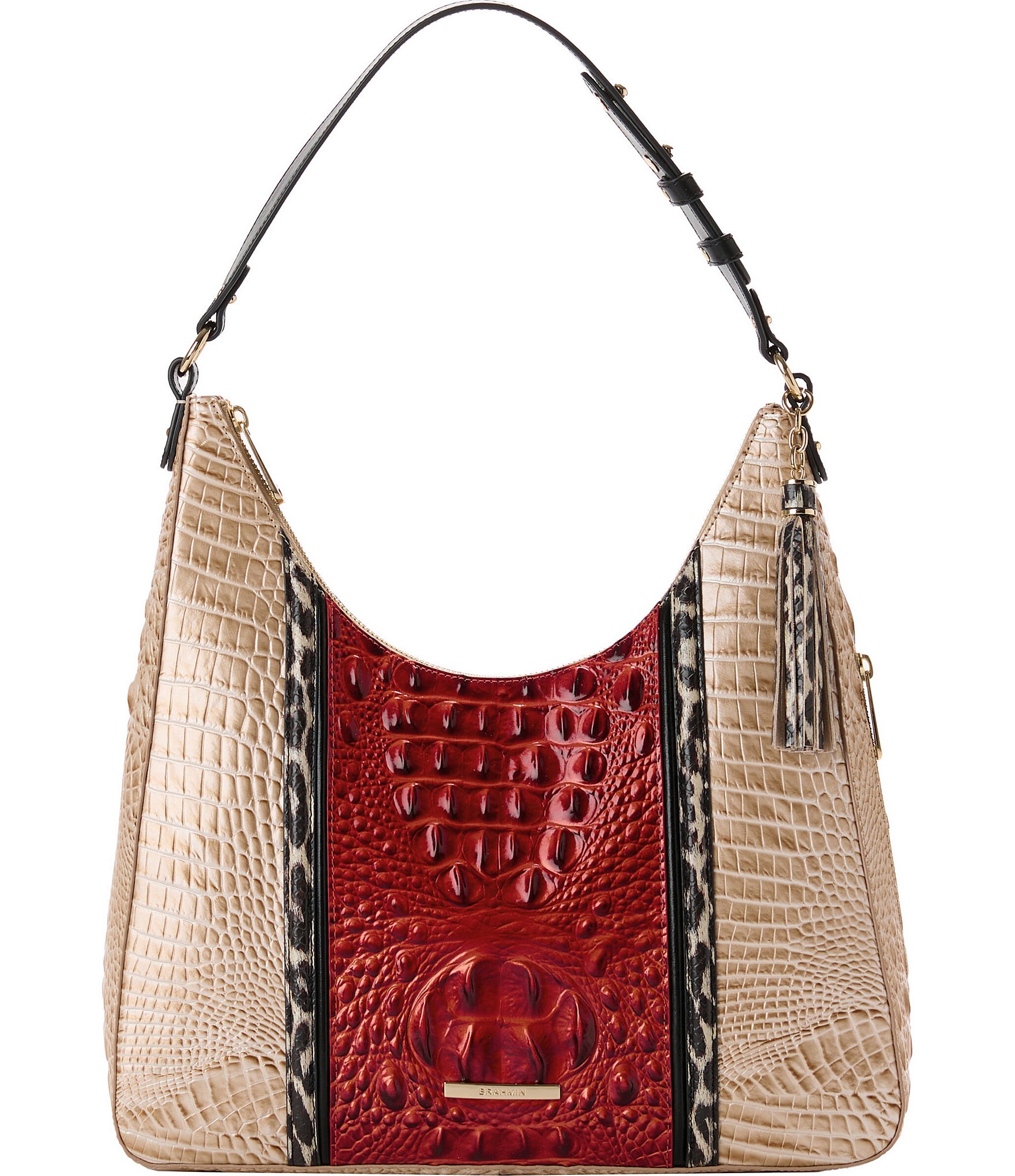 BRAHMIN Solarium Collection Radiant Red Tabitha Shoulder Bag