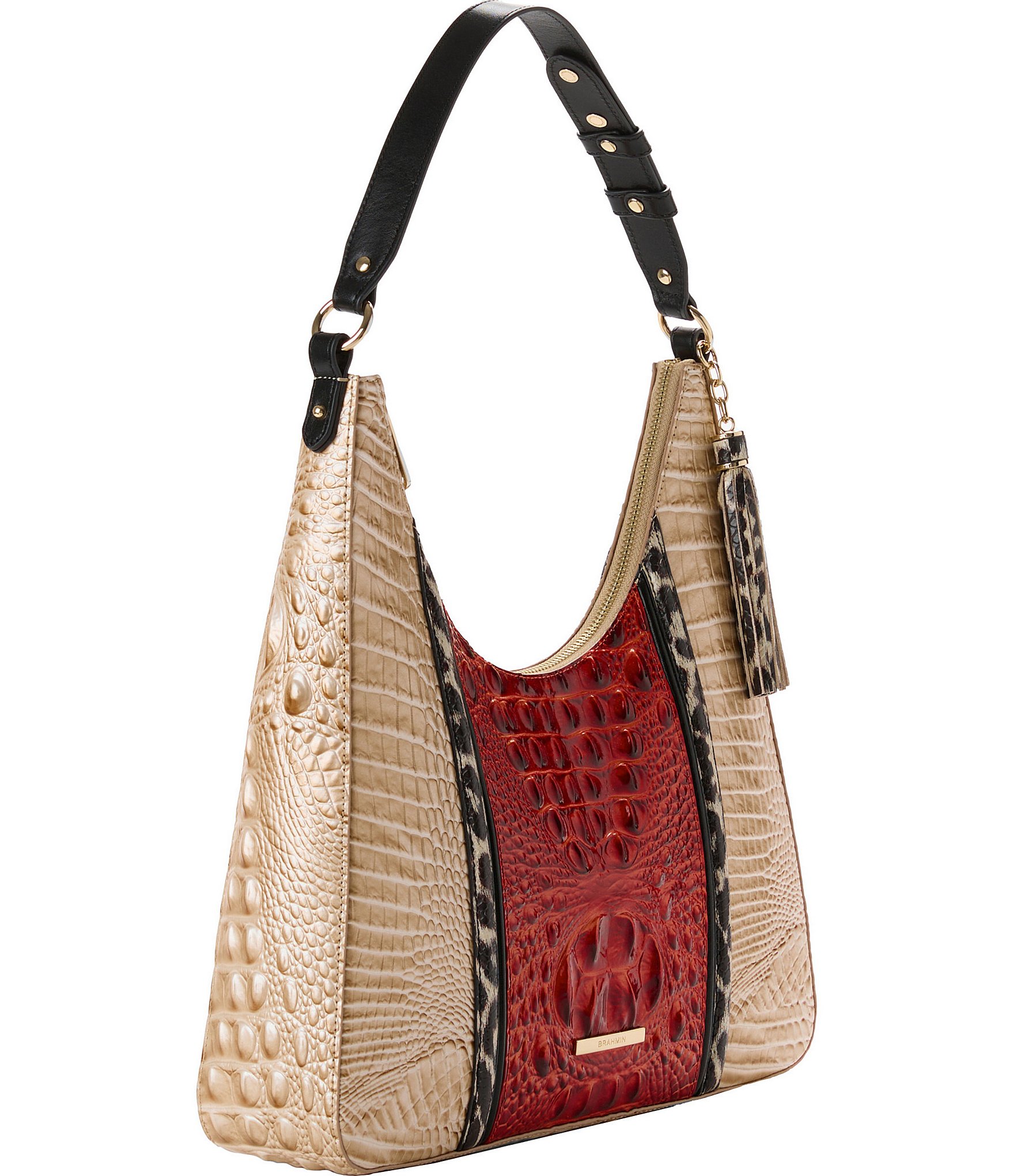 BRAHMIN Solarium Collection Radiant Red Tabitha Shoulder Bag