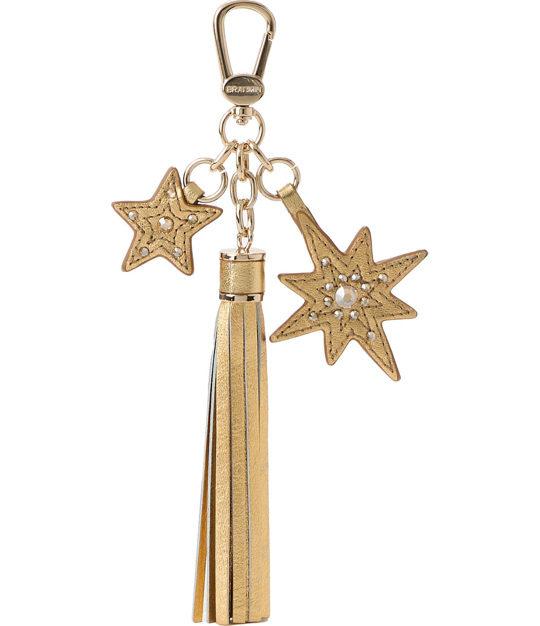 Brahmin Tassel Key Ring Gold 2024 Wilmington