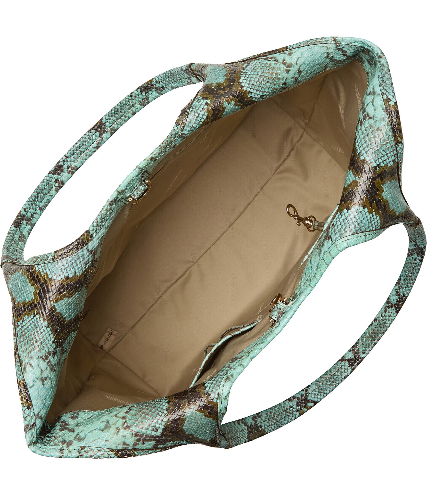 BRAHMIN Tecoma Collection Turquoise Stone Iona Tote Bag