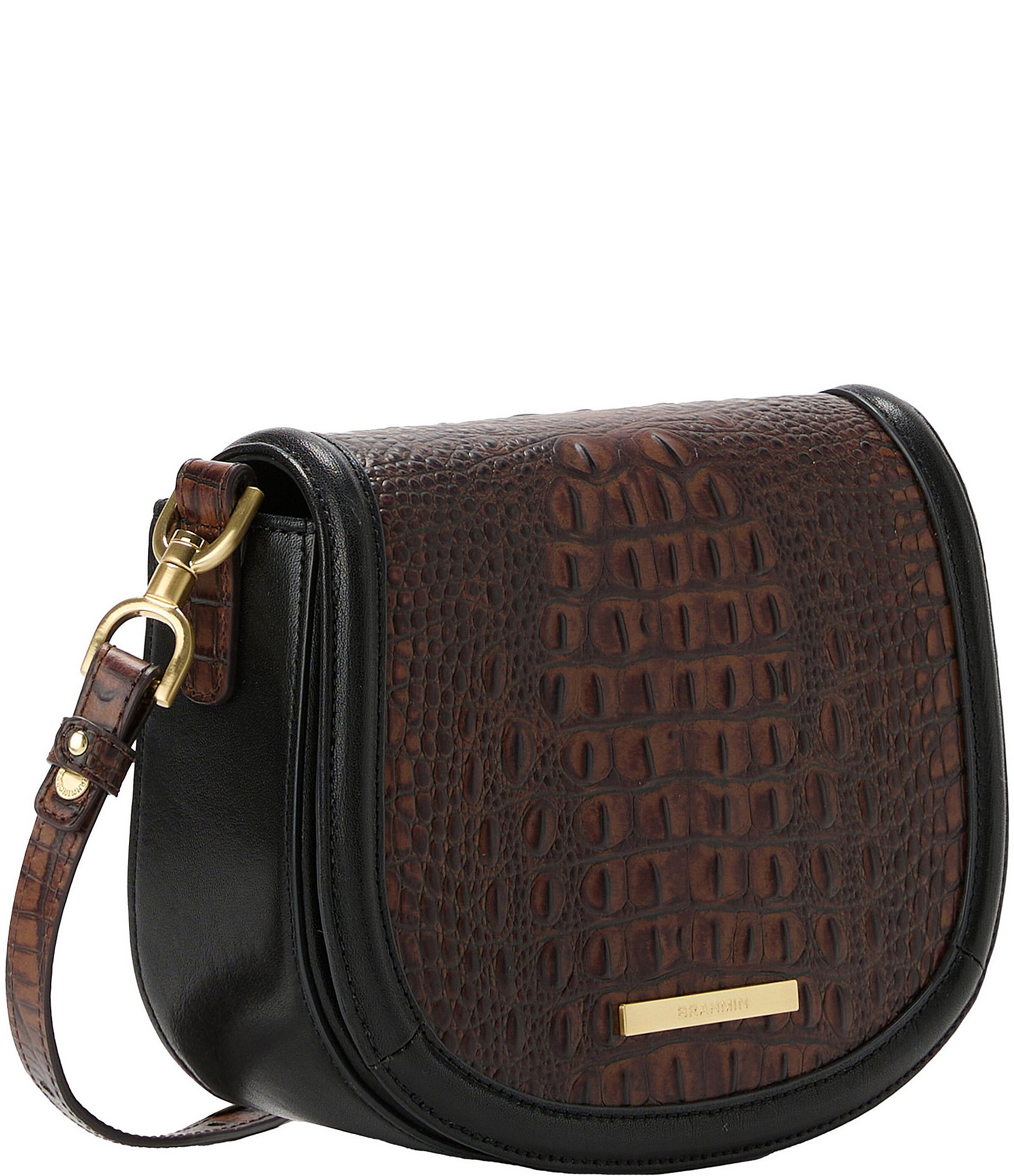 BRAHMIN Tuscan Collection Black Briar Crossbody Bag