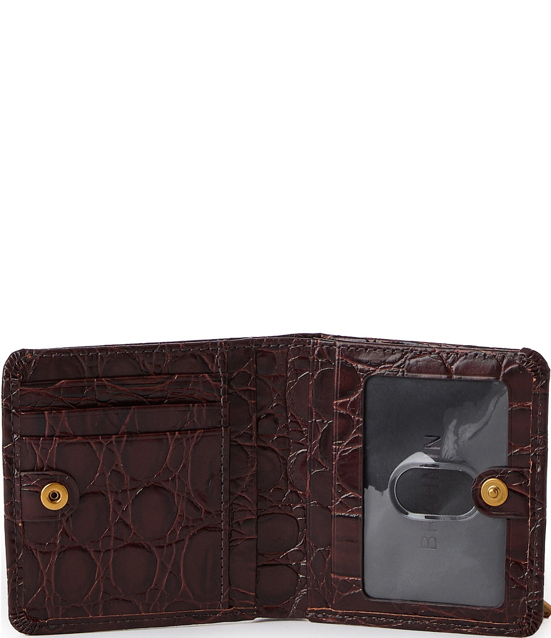 BRAHMIN Vanderbilt Collection Ganache Jane Mini Bifold Snap Wallet