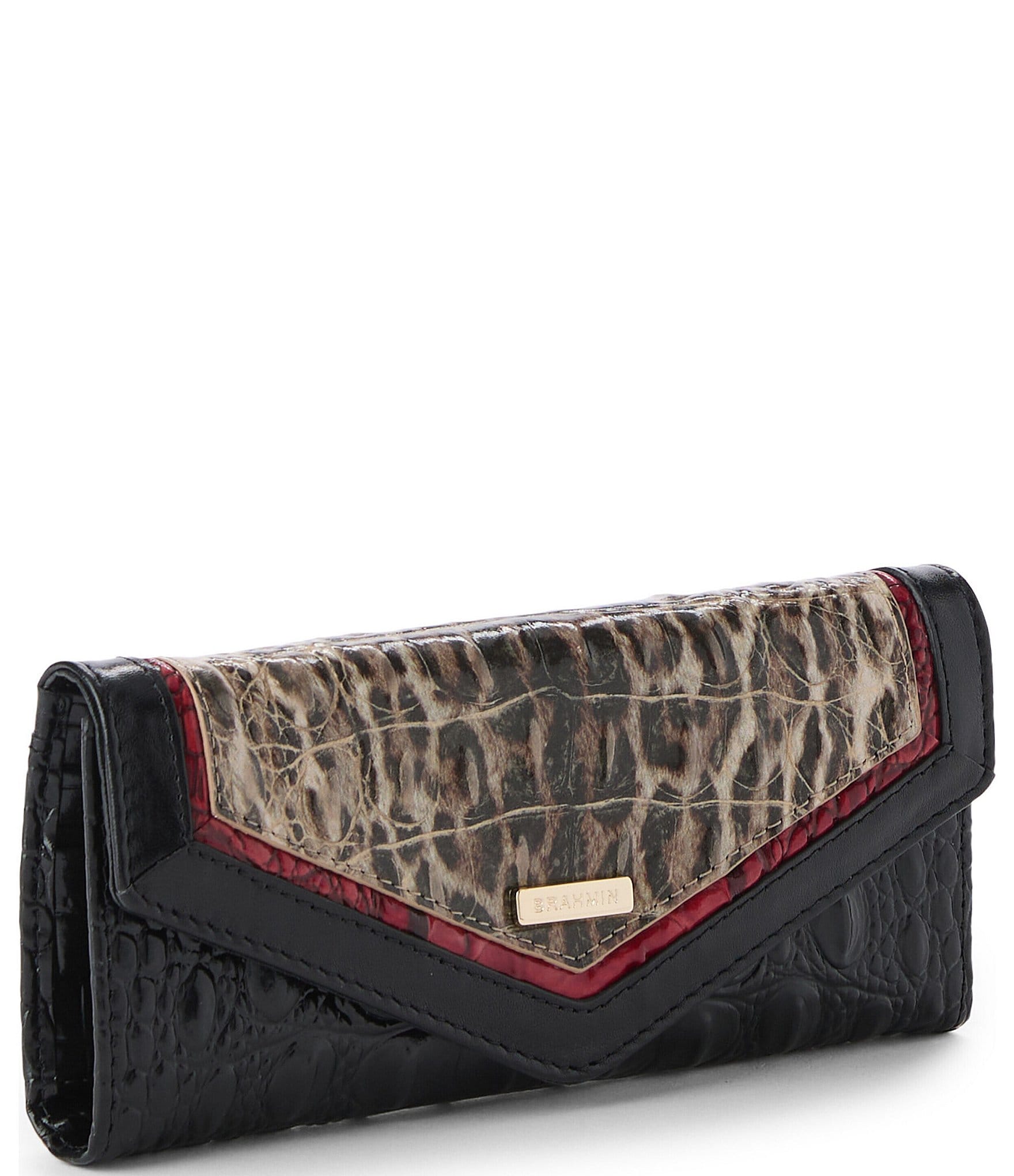 BRAHMIN Veronica Calgary Collection Ocelot Animal Print Wallet