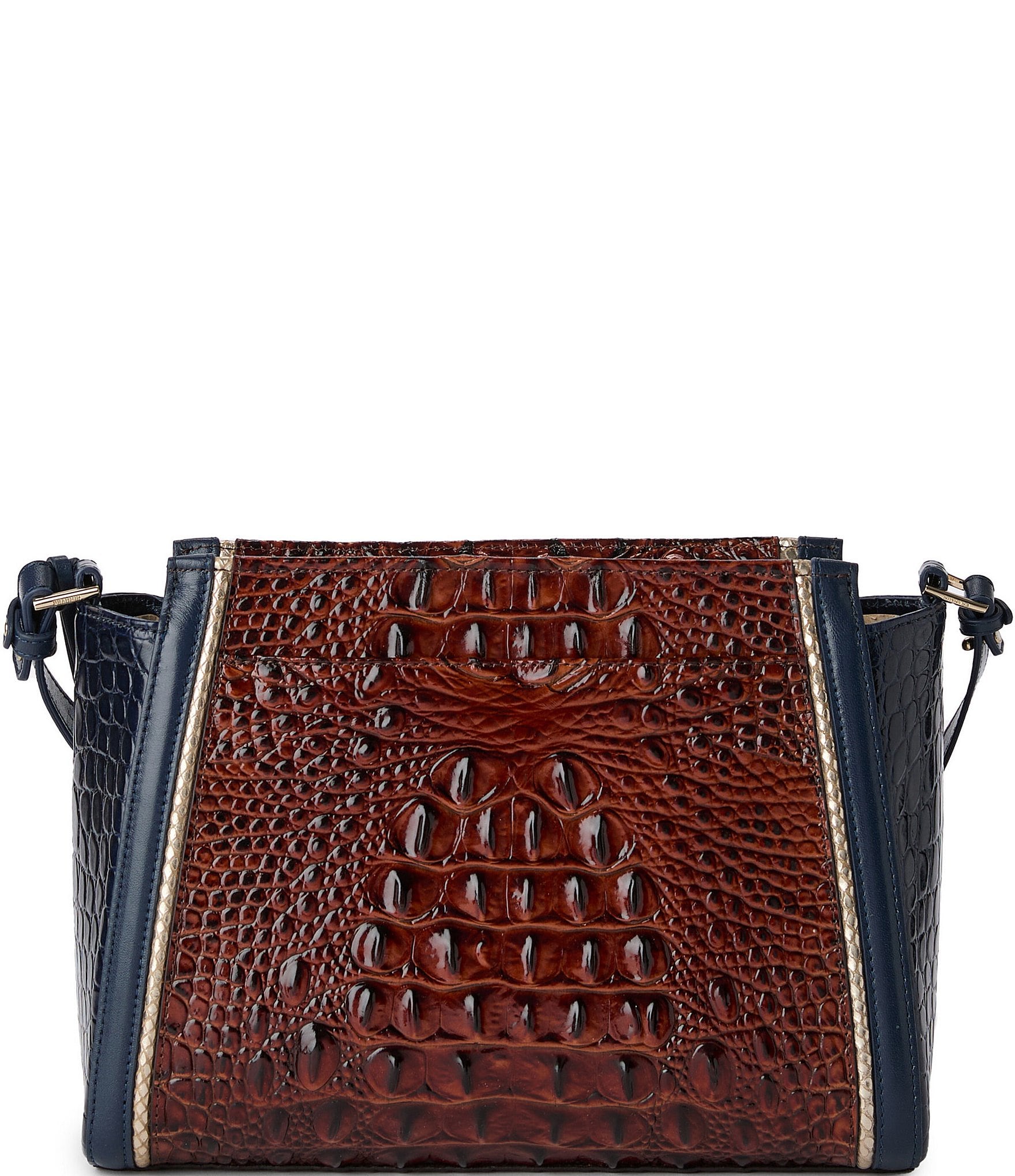 BRAHMIN Vesper Collection Navy Hillary Crossbody Bag