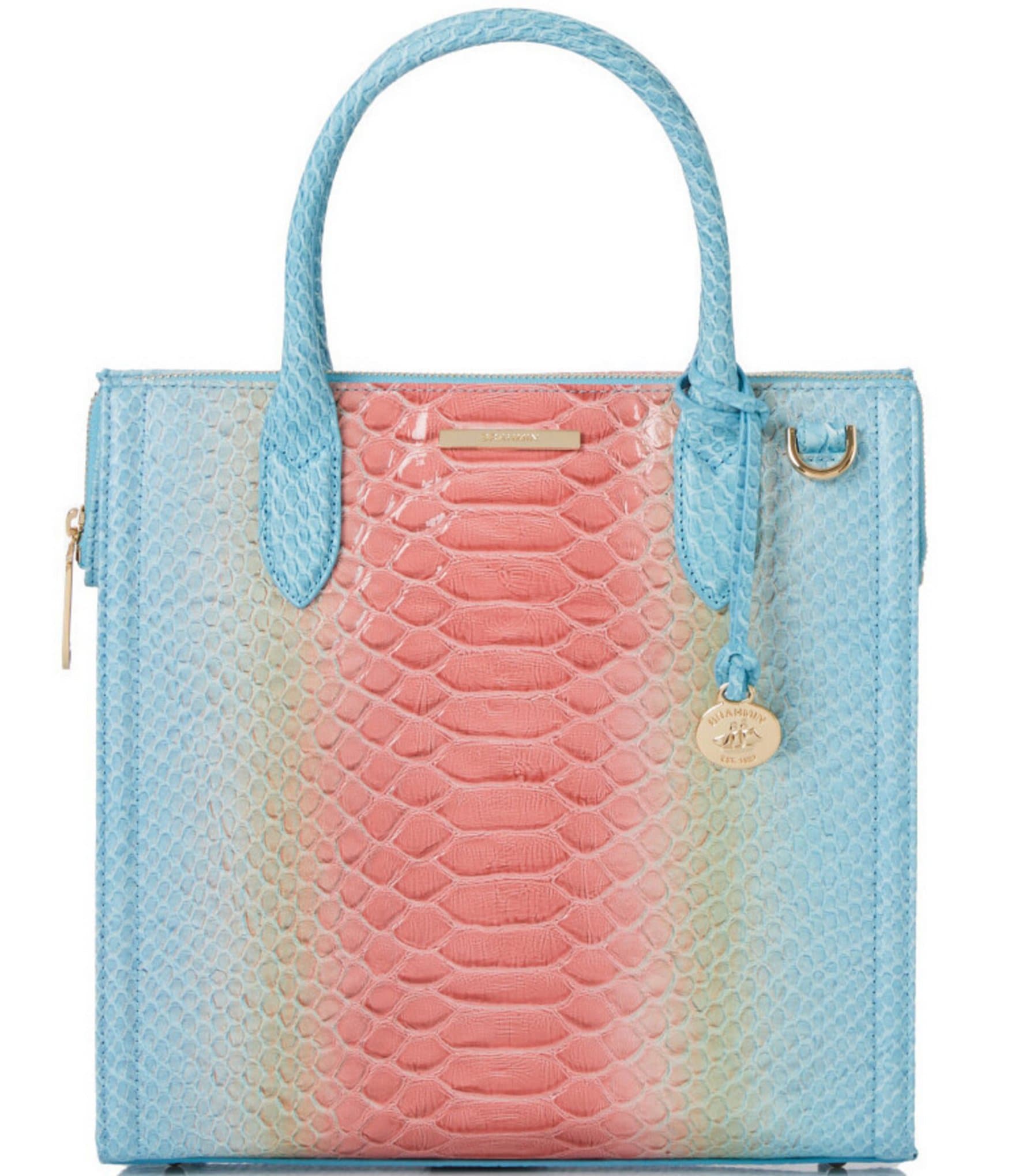 Betsey Johnson Handbag Purse Pink Heart Python Metallic Chain Silver Bag 