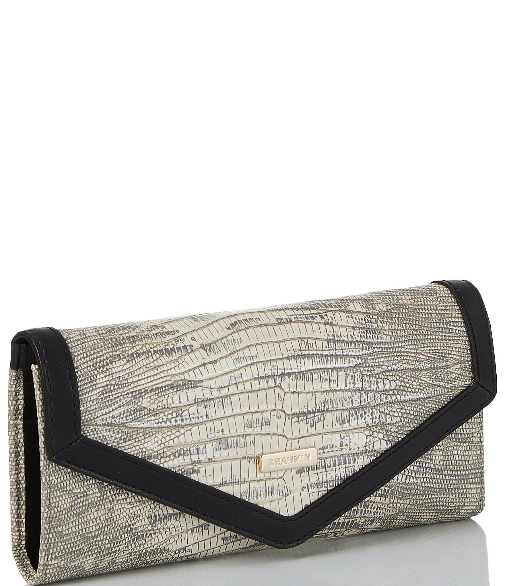 BRAHMIN Whitecap Collection Fairest Grey Veronica Wallet