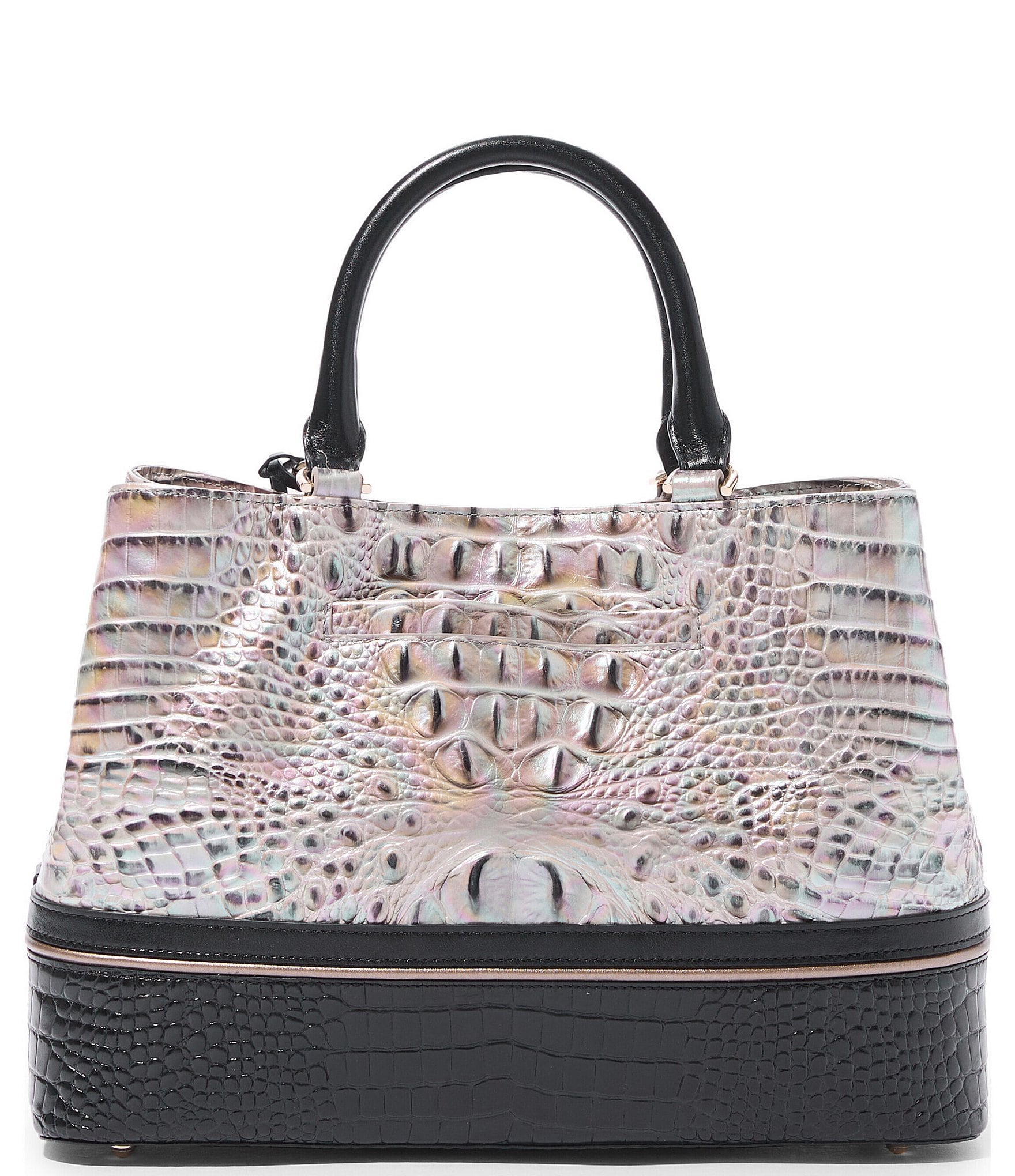 BRAHMIN Whittier Collection Denise Silk Mist Small Satchel Bag