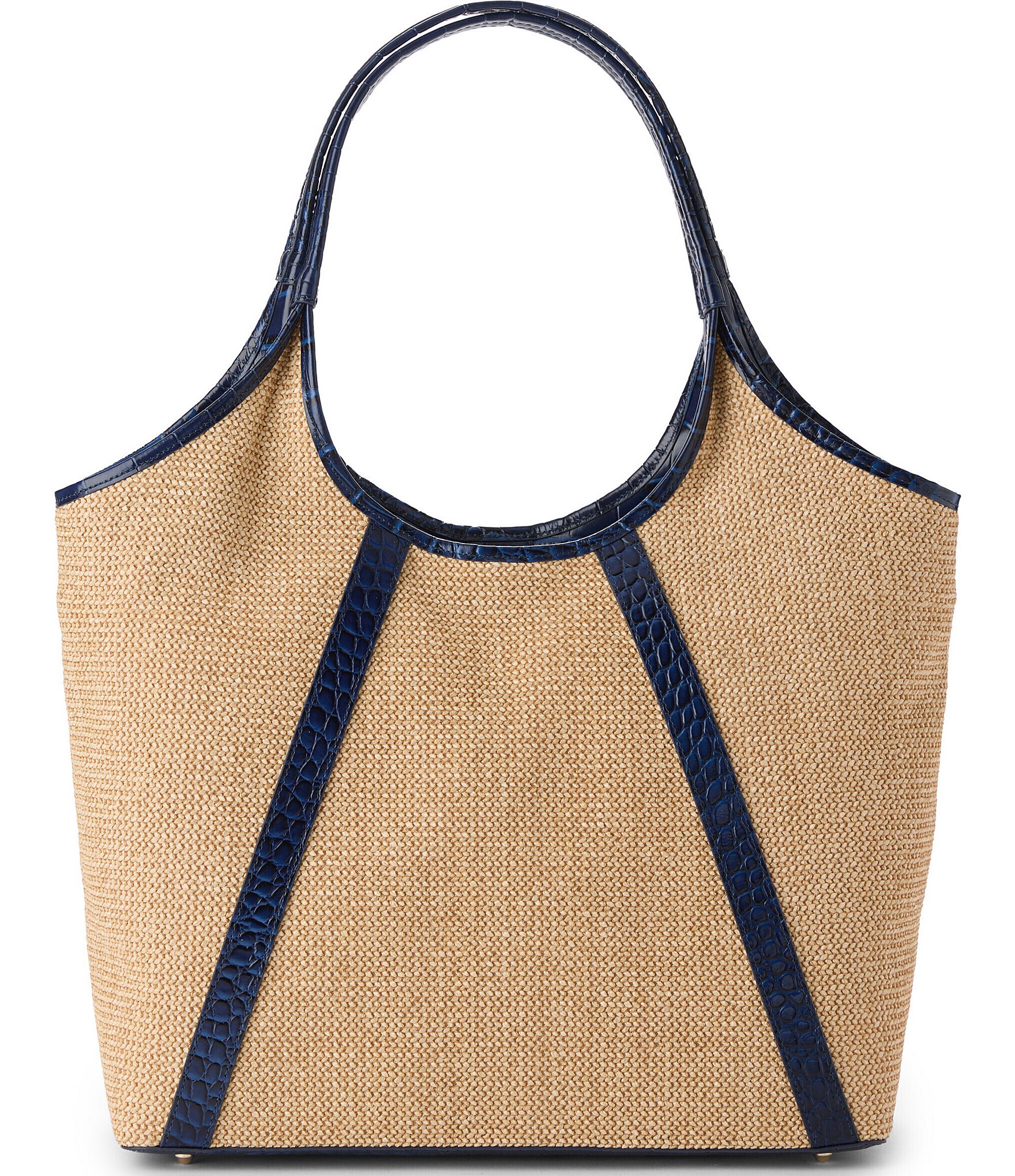 BRAHMIN Windswept Collection Iona Raffia Tote Bag