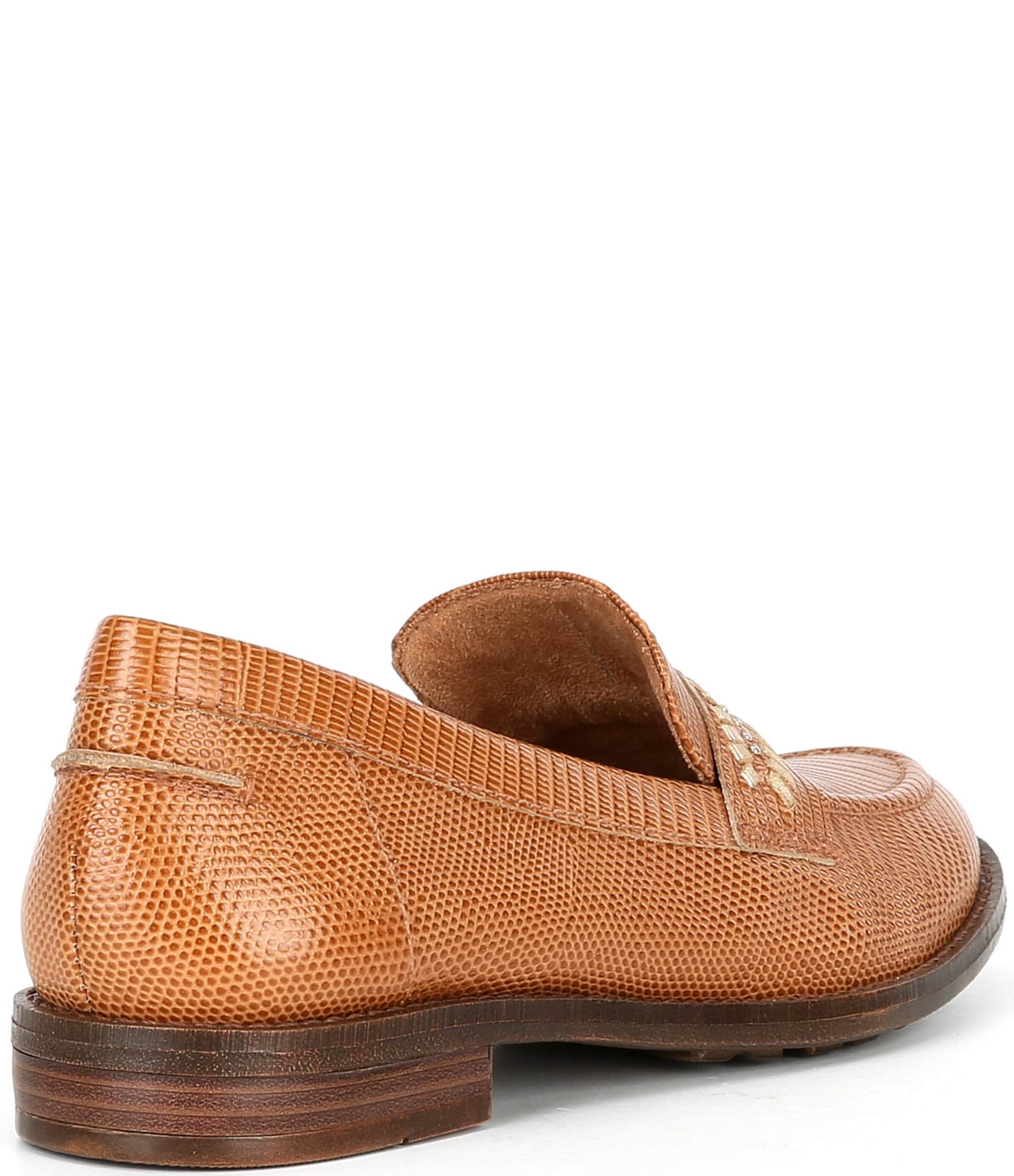 Brioso Frisco Lizard Embossed Leather Loafers