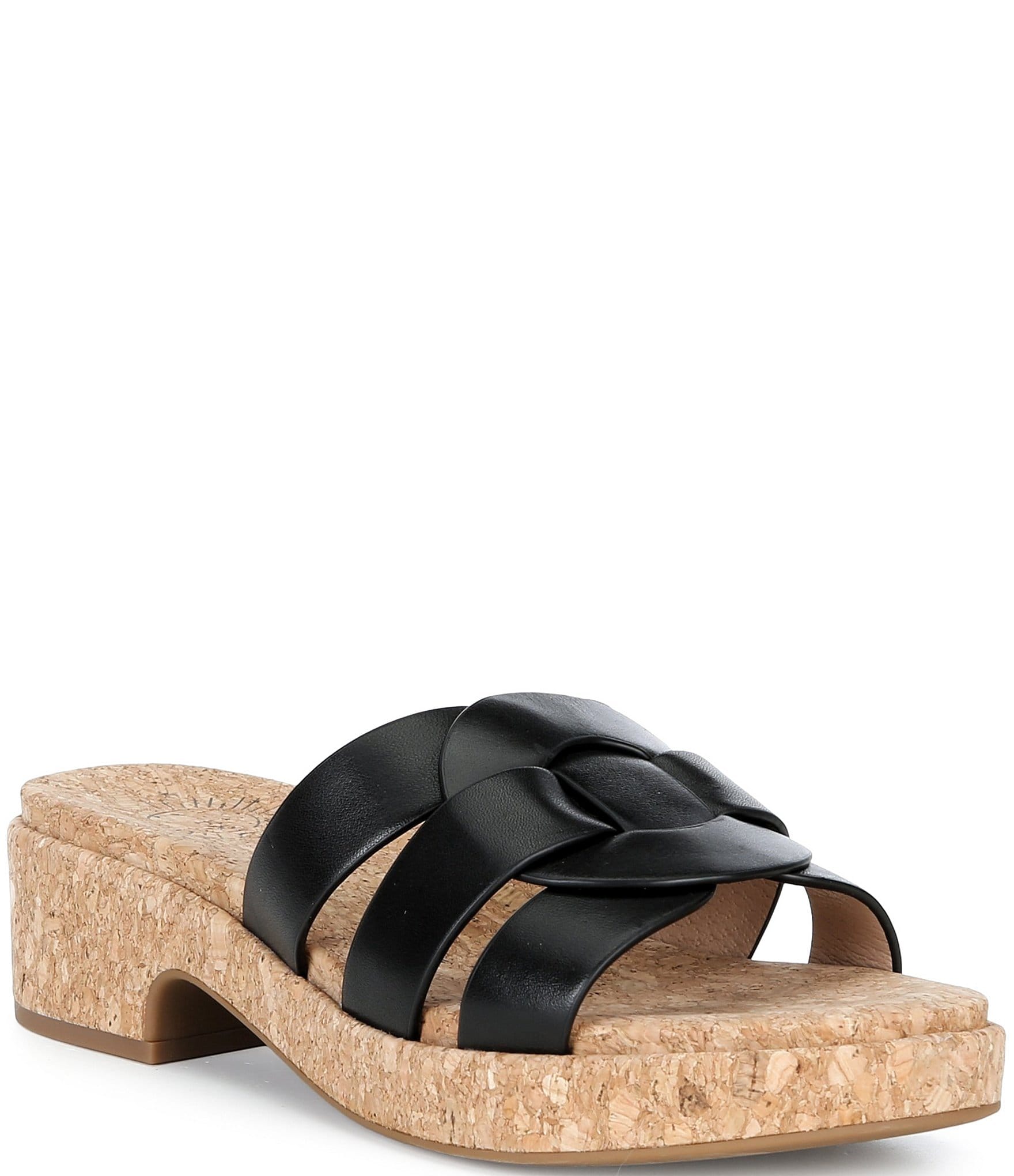 Brioso Meadow Leather Triple Banded Slide Sandals