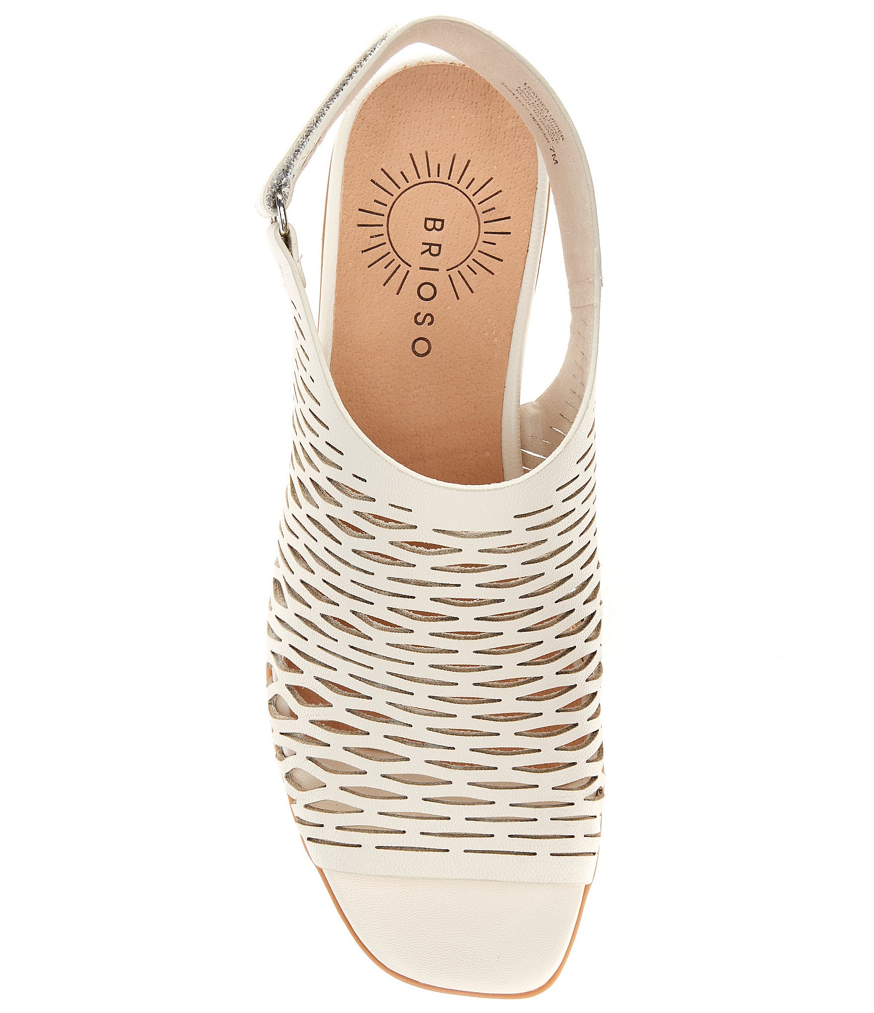 Brioso Mercer Perforated Webbed Leather Sandals