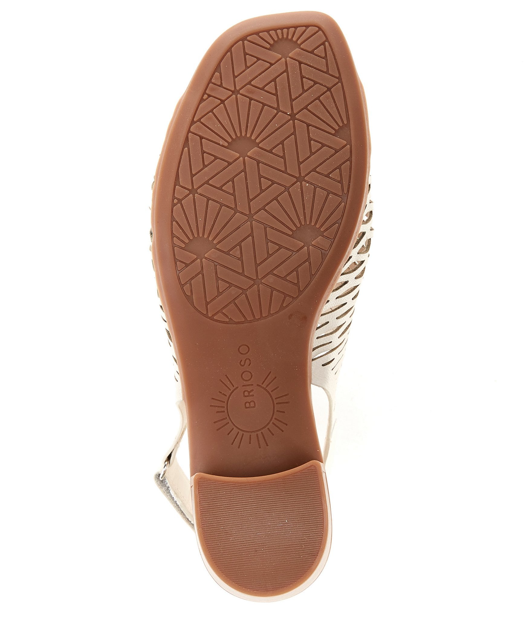 Brioso Mercer Perforated Webbed Leather Sandals
