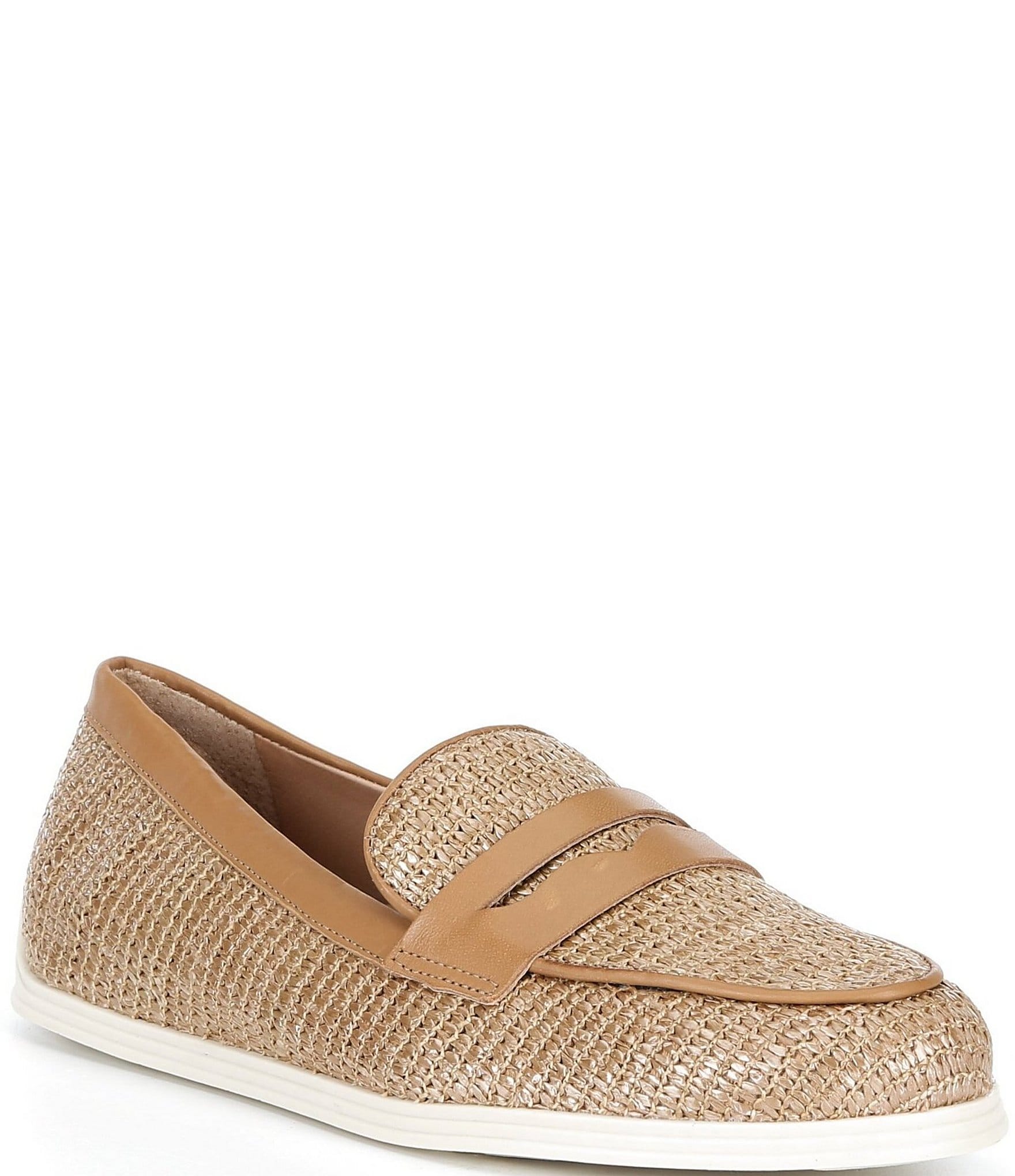BRIOSO Women’s Tan Textured Leather Loafers with Decorative Gold Accents NWT Brioso: Women main image 2