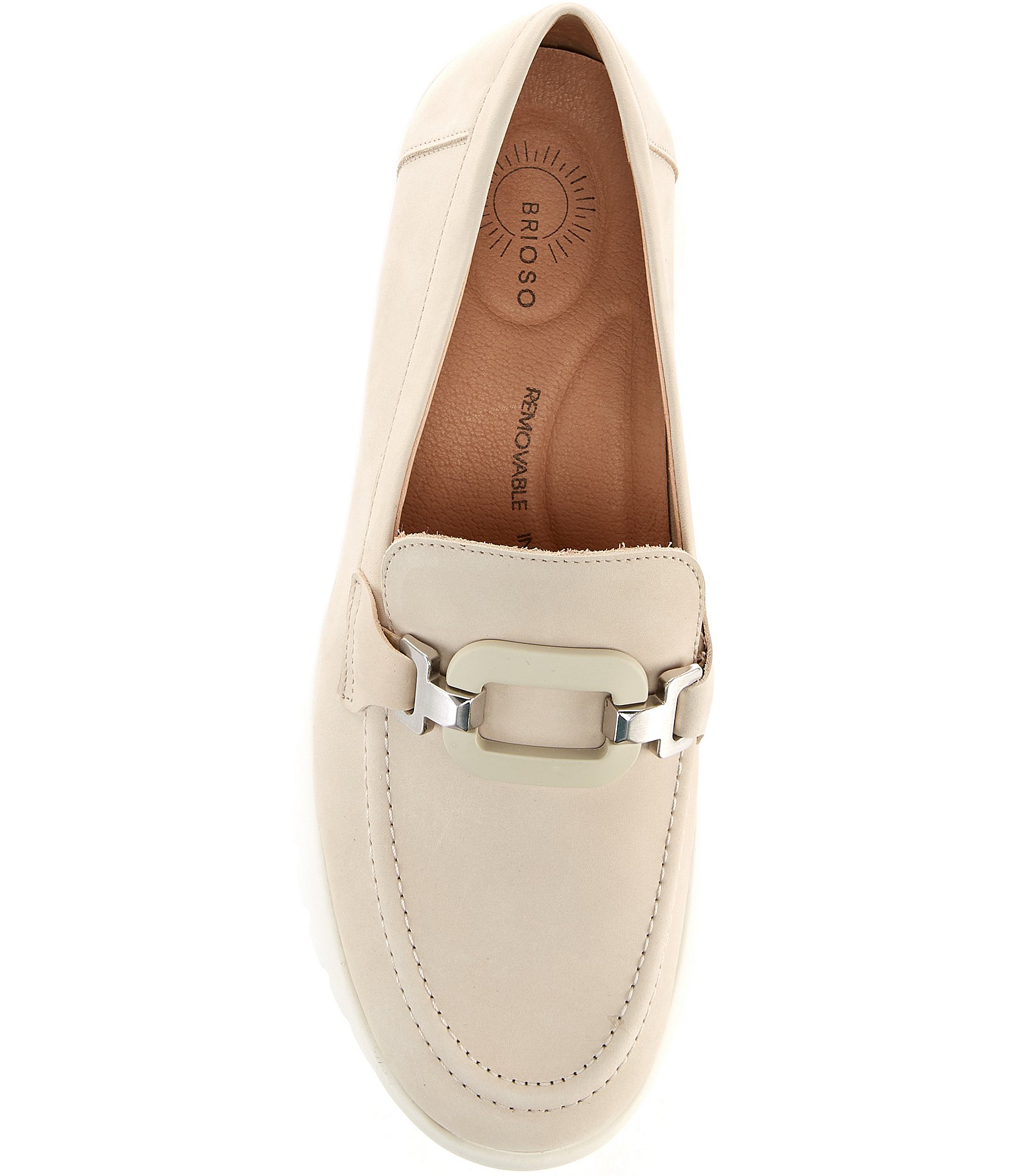 Brioso Shaye Nubuck Hardware Detail Loafers