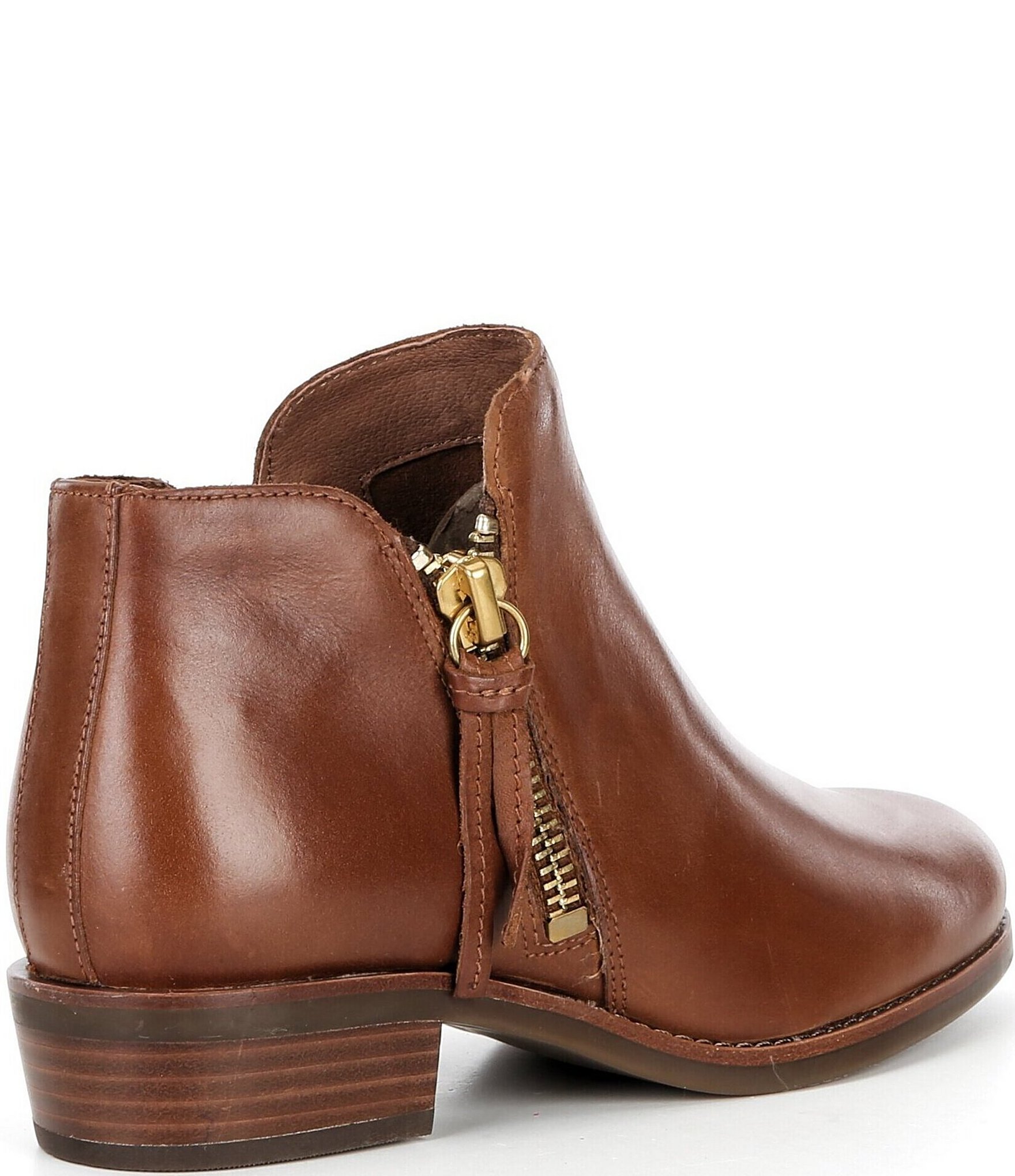 Brioso Shelby Leather Side Zip Booties