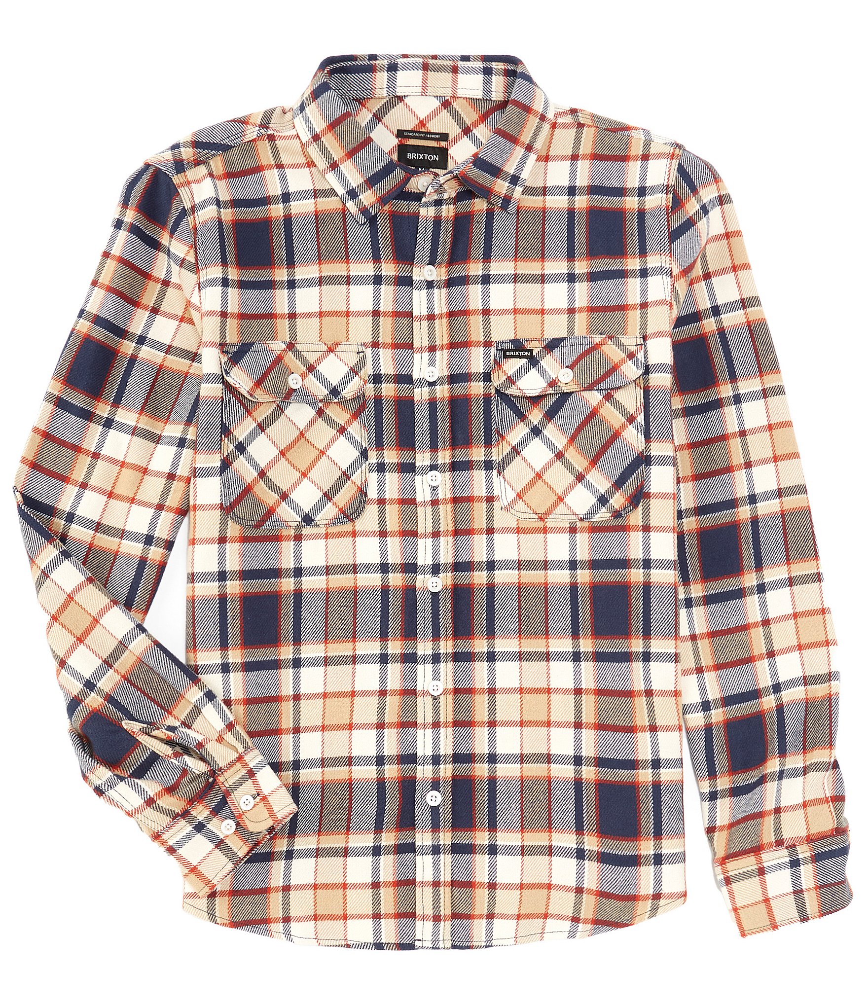 Brixton Bowery Plaid Long-Sleeve Flannel Shirt | Dillard's