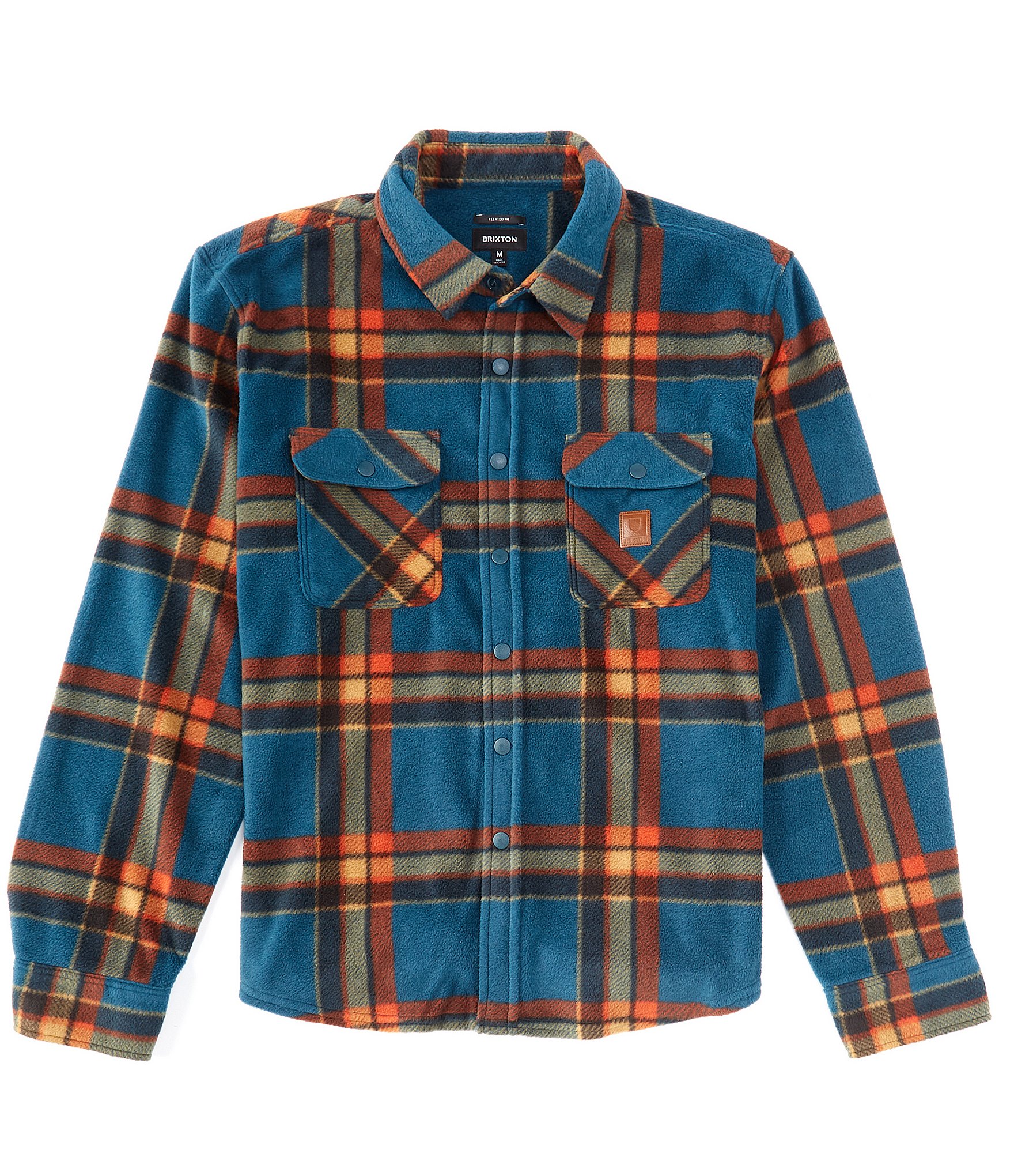 Brixton Bowery Spread Collar Arctic Stretch Fleece Shirt Jacket | Dillard's