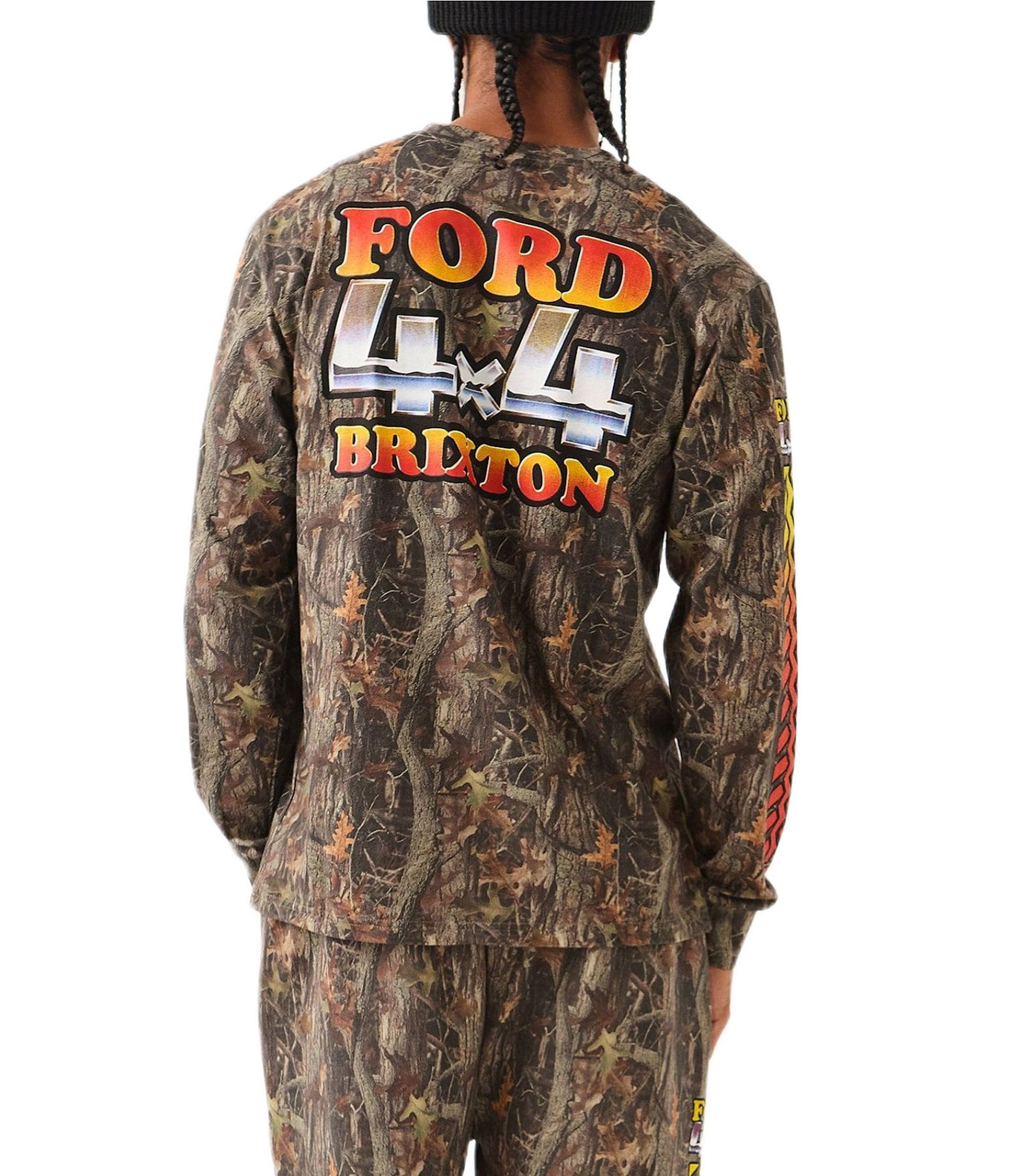Brixton Ford 4x4 Camouflage Printed Long Sleeve T-Shirt