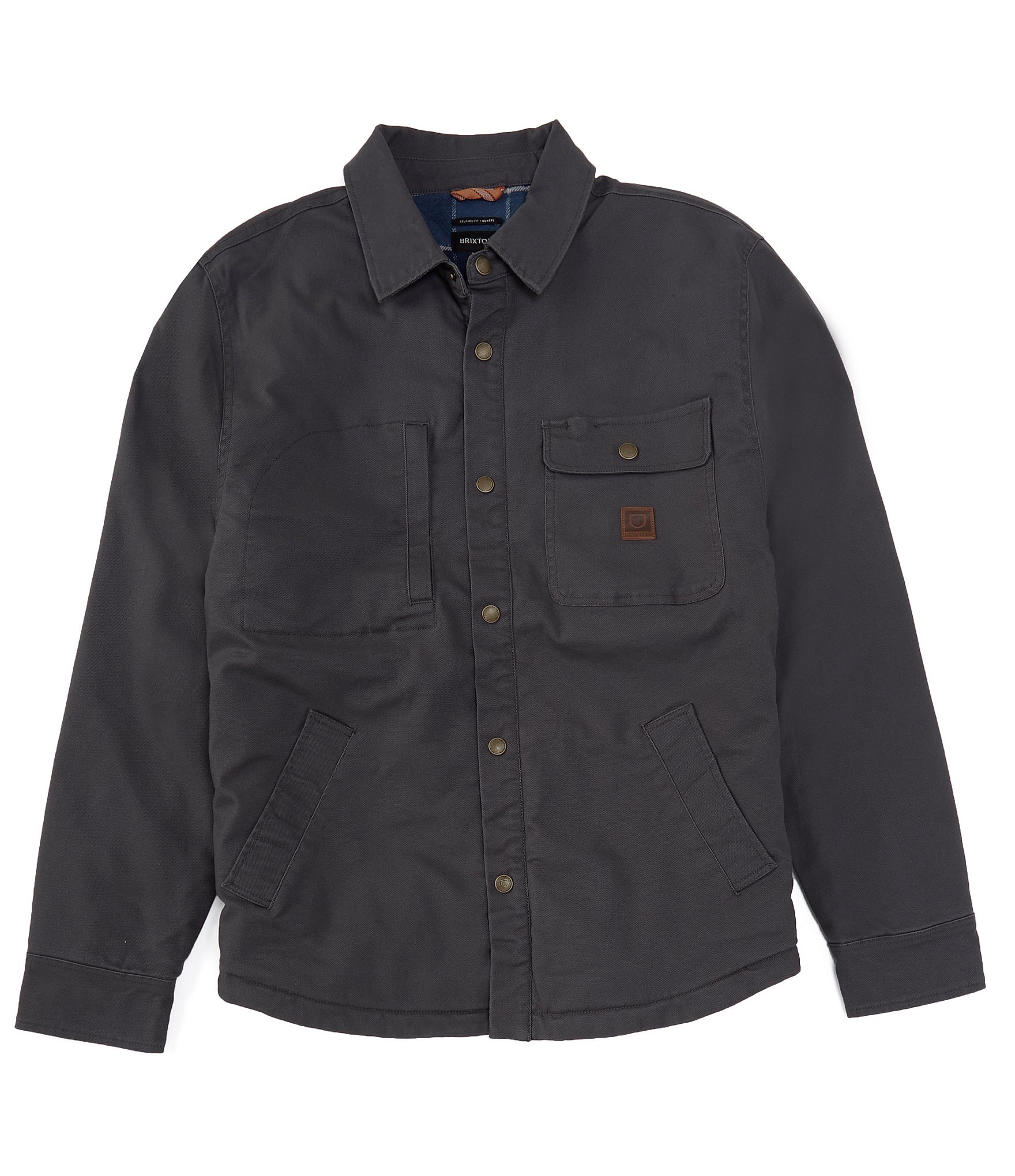 Brixton Long-Sleeve Builders Stretch Canvas Flannel-Lined Jacket ...