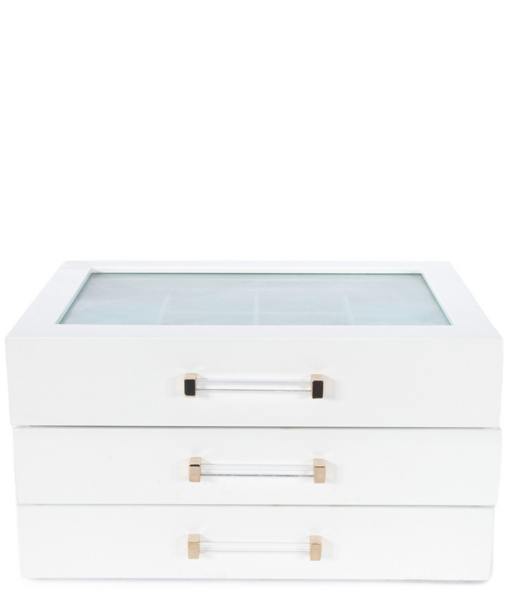 Brouk & Co Kendall 3 Layer Clear Lid Jewelry Box