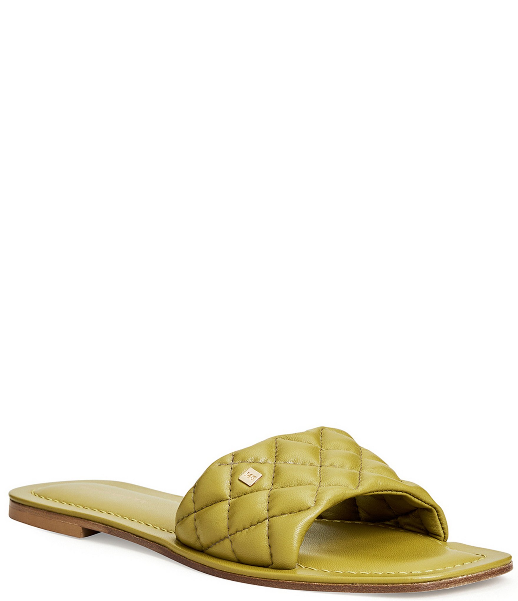 Bruno Magli Ayla Quilted Leather Slides | Dillard's