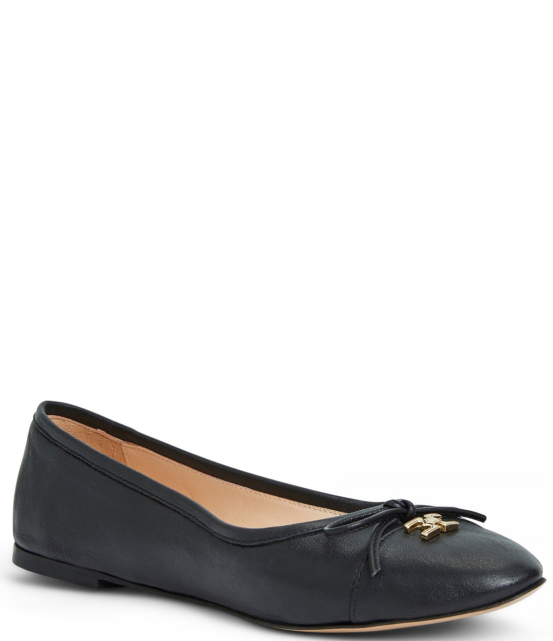 Bruno Magli Donatella Leather Bow Flats | Dillard's