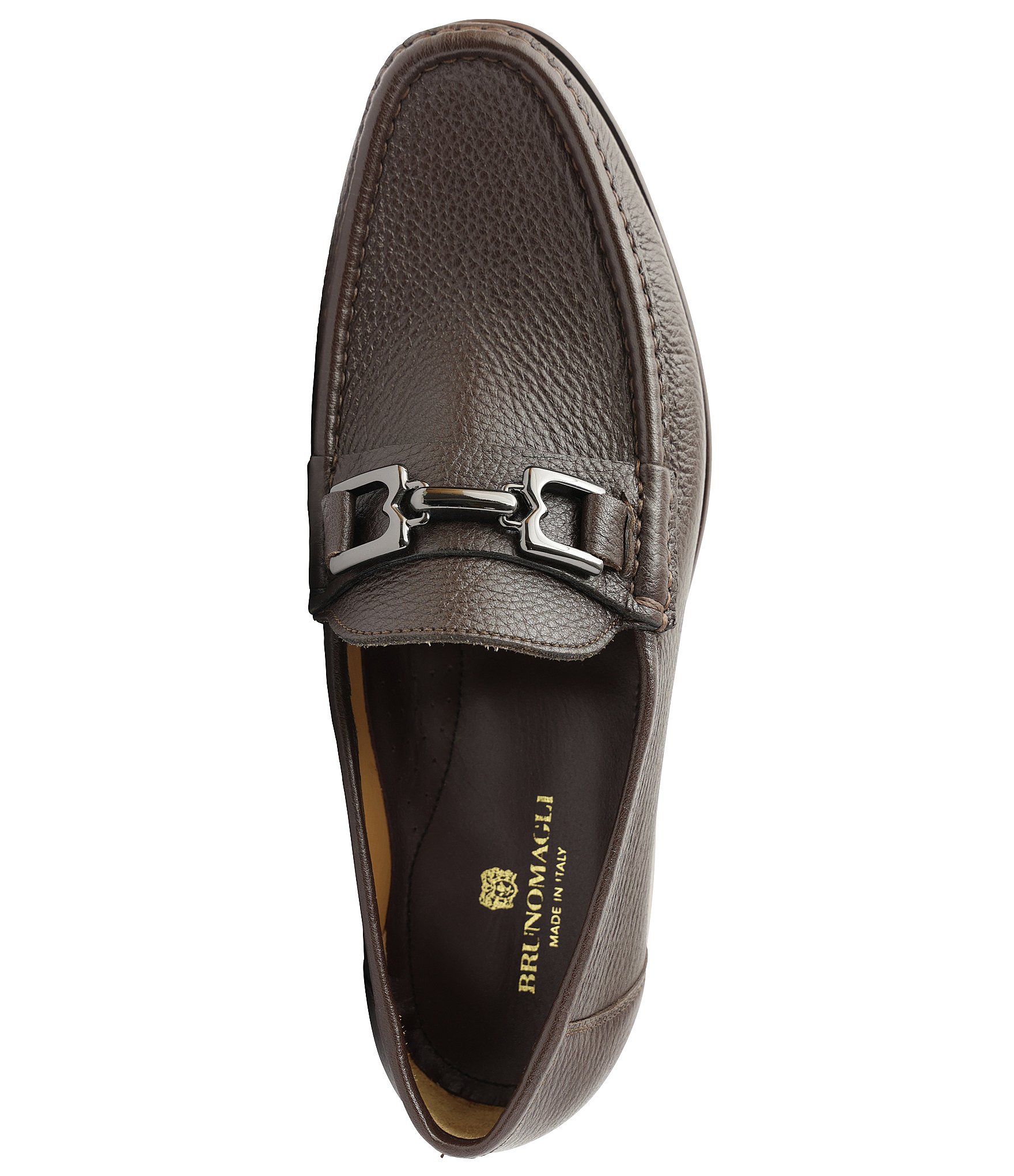 Bruno Magli Men's Trieste Bit Buckle Leather Slip-On Loafers