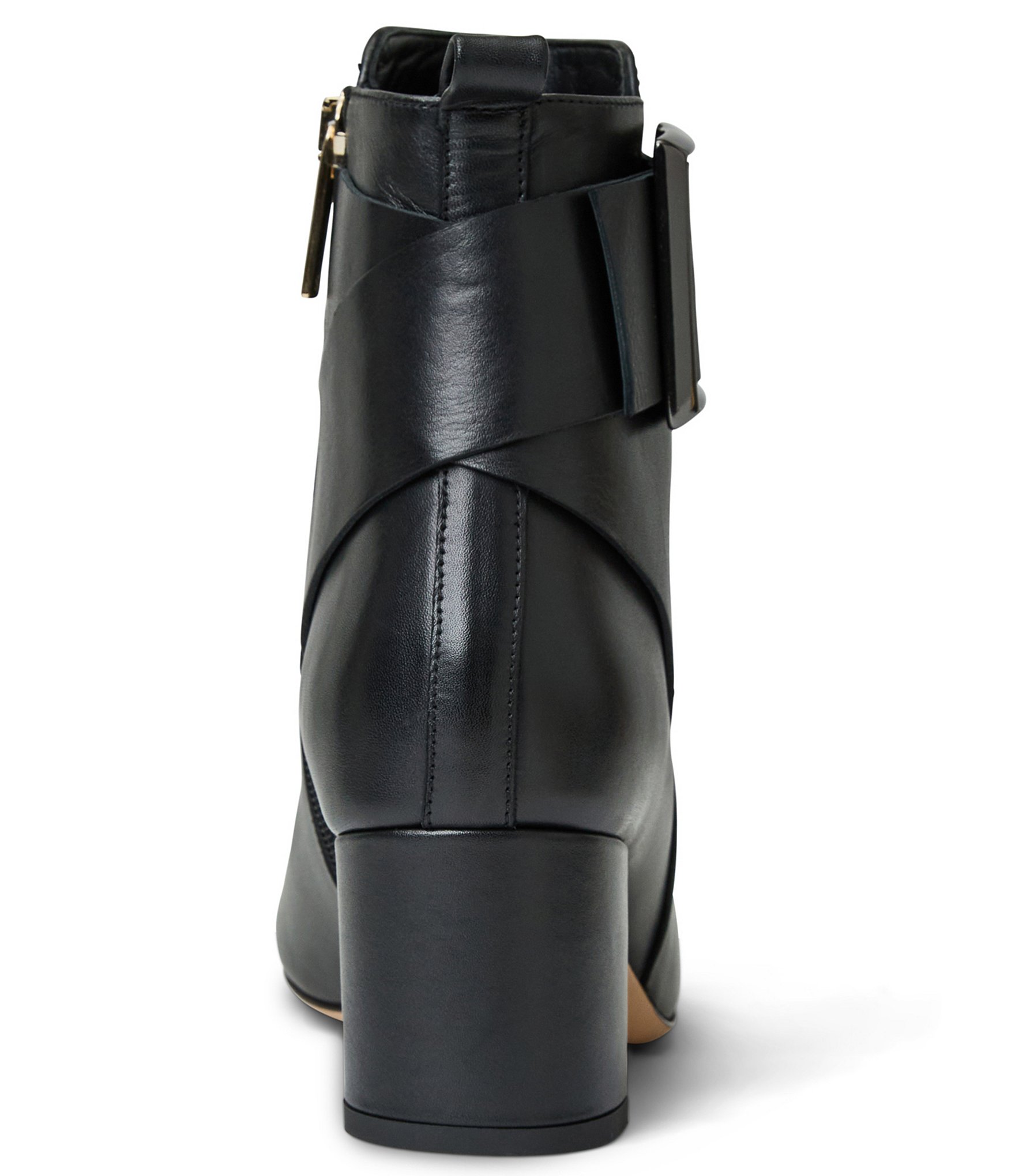 Bruno Magli Mia Leather Buckle Booties