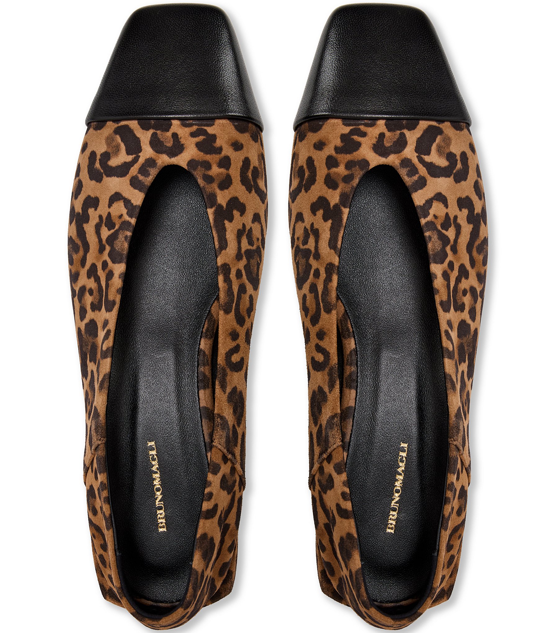 Bruno Magli Patria Leopard Print Suede Flats