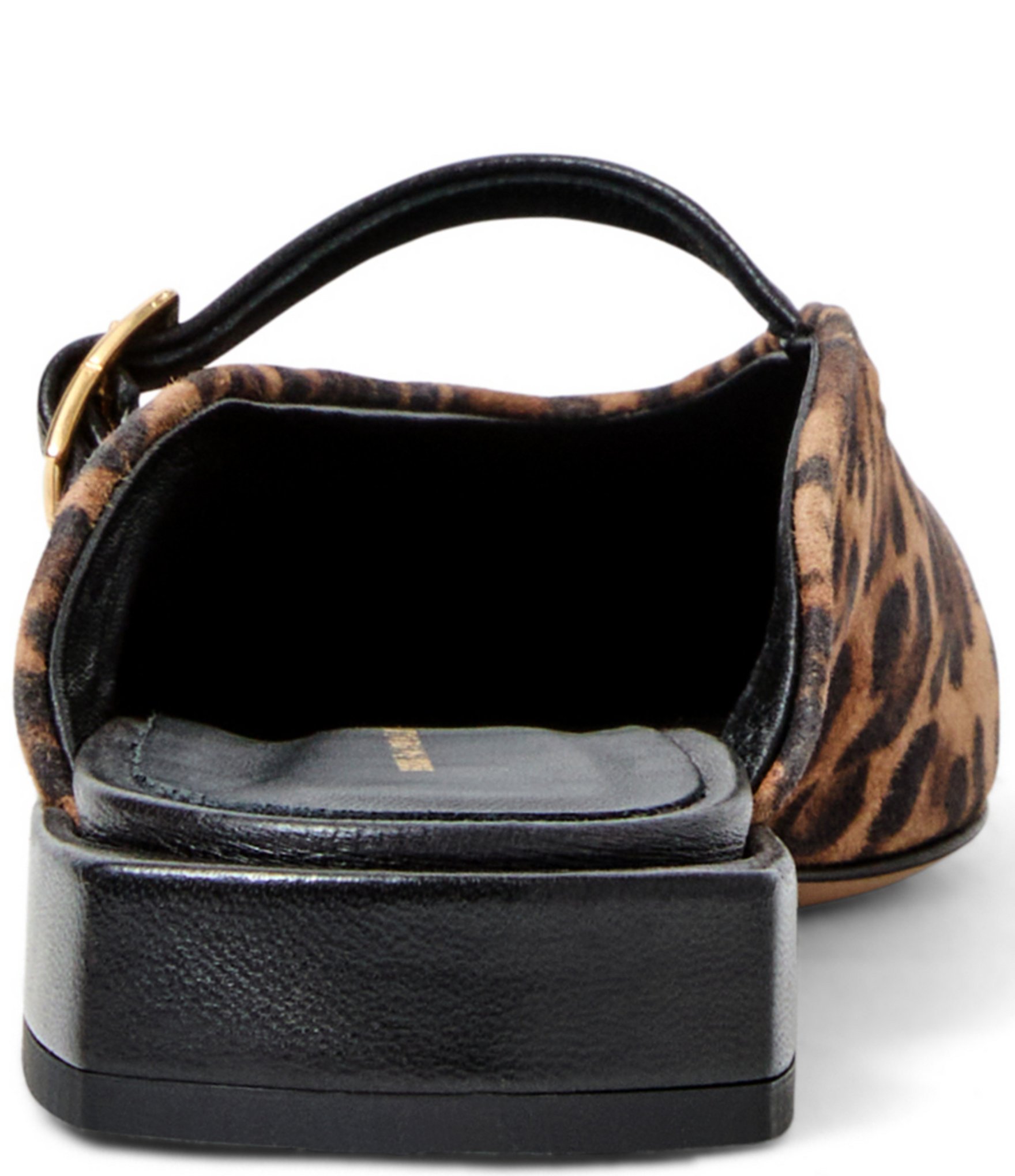 Bruno Magli Pilar Leopard Print Suede Square Toe Mules