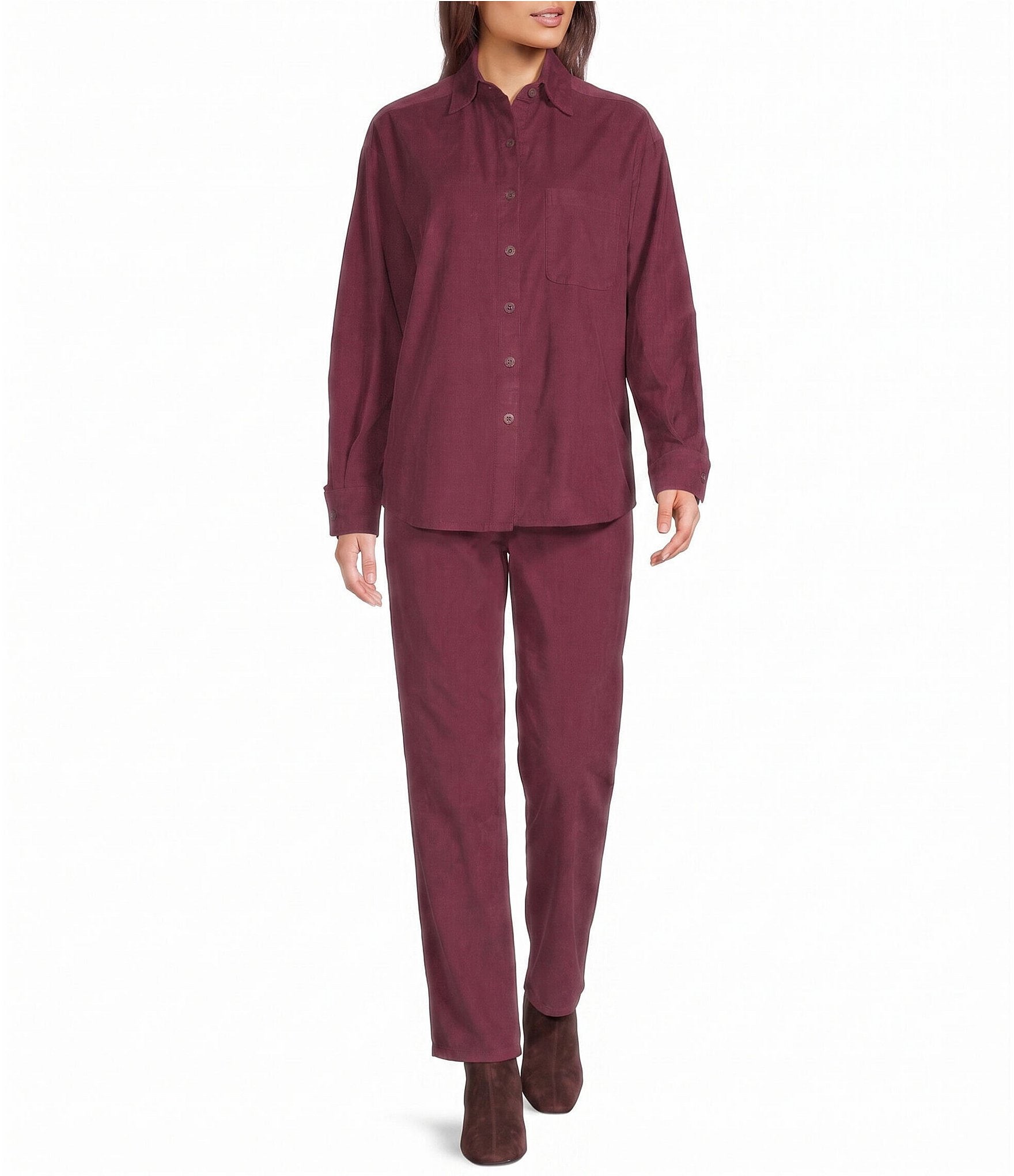 Bryn Walker Boslow Cotton Corduroy Slim Leg Pull-On Pants