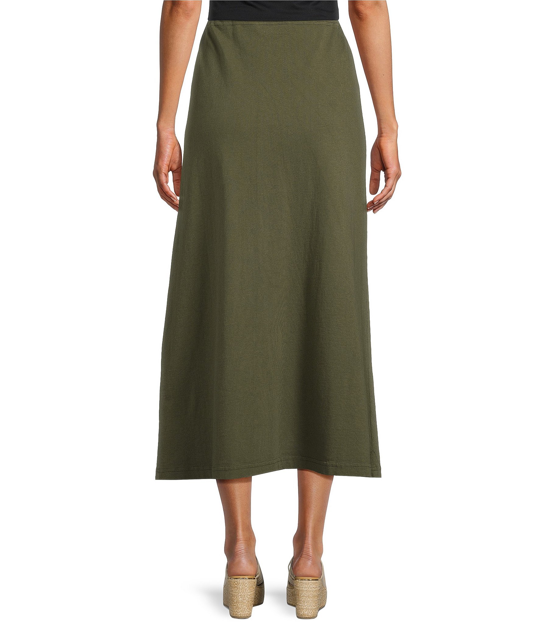 Bryn Walker Cotton Jersey A-Line Pull-On Skirt