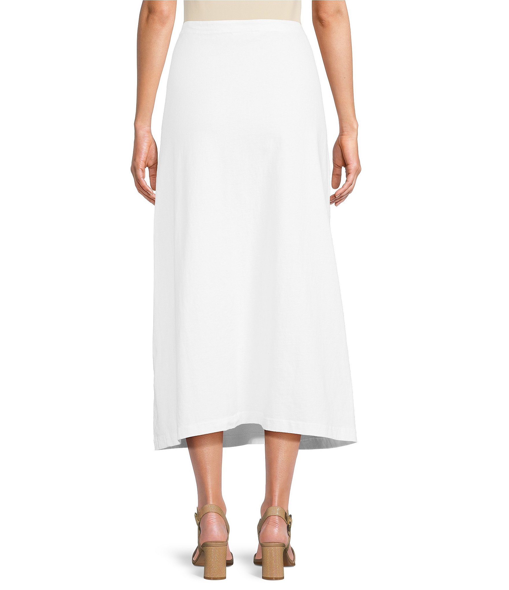 Bryn Walker Cotton Jersey Drawstring Elastic Waist A-Line Skirt