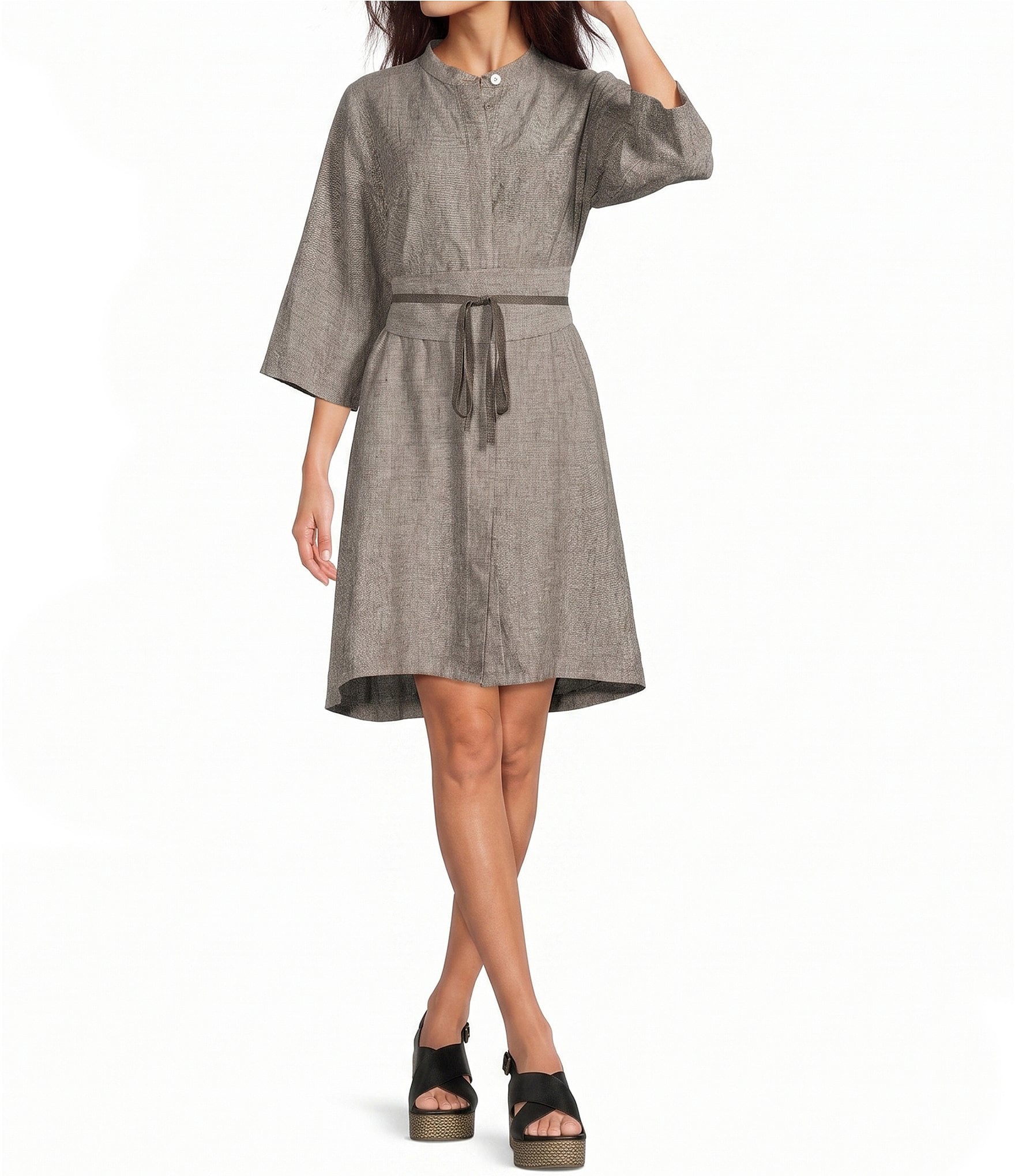 Bryn Walker Cross-Dyed Linen Wrap Belt