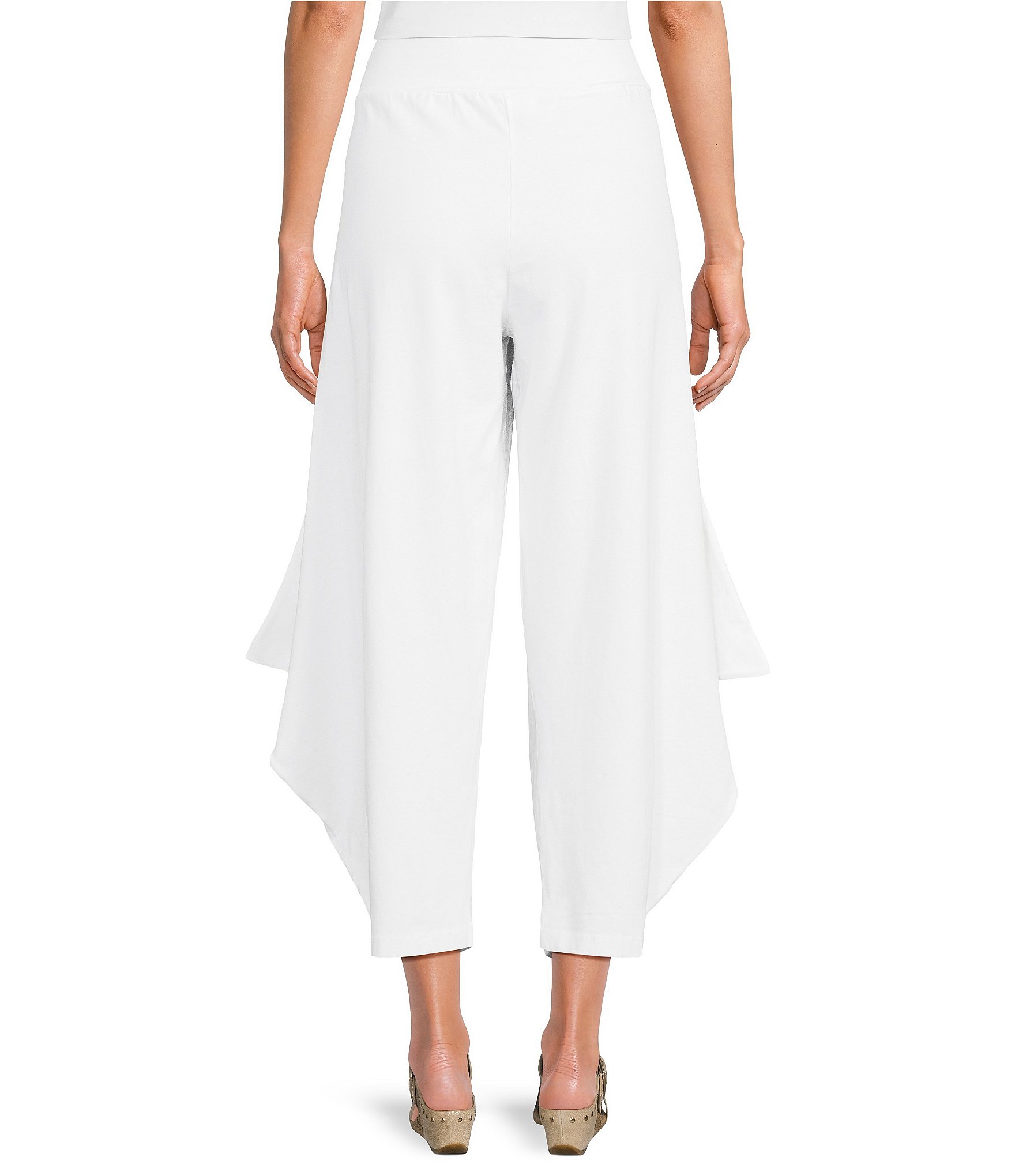 Bryn Walker Hamish Stretch Cotton Jersey Flat Waistband Drape Pants