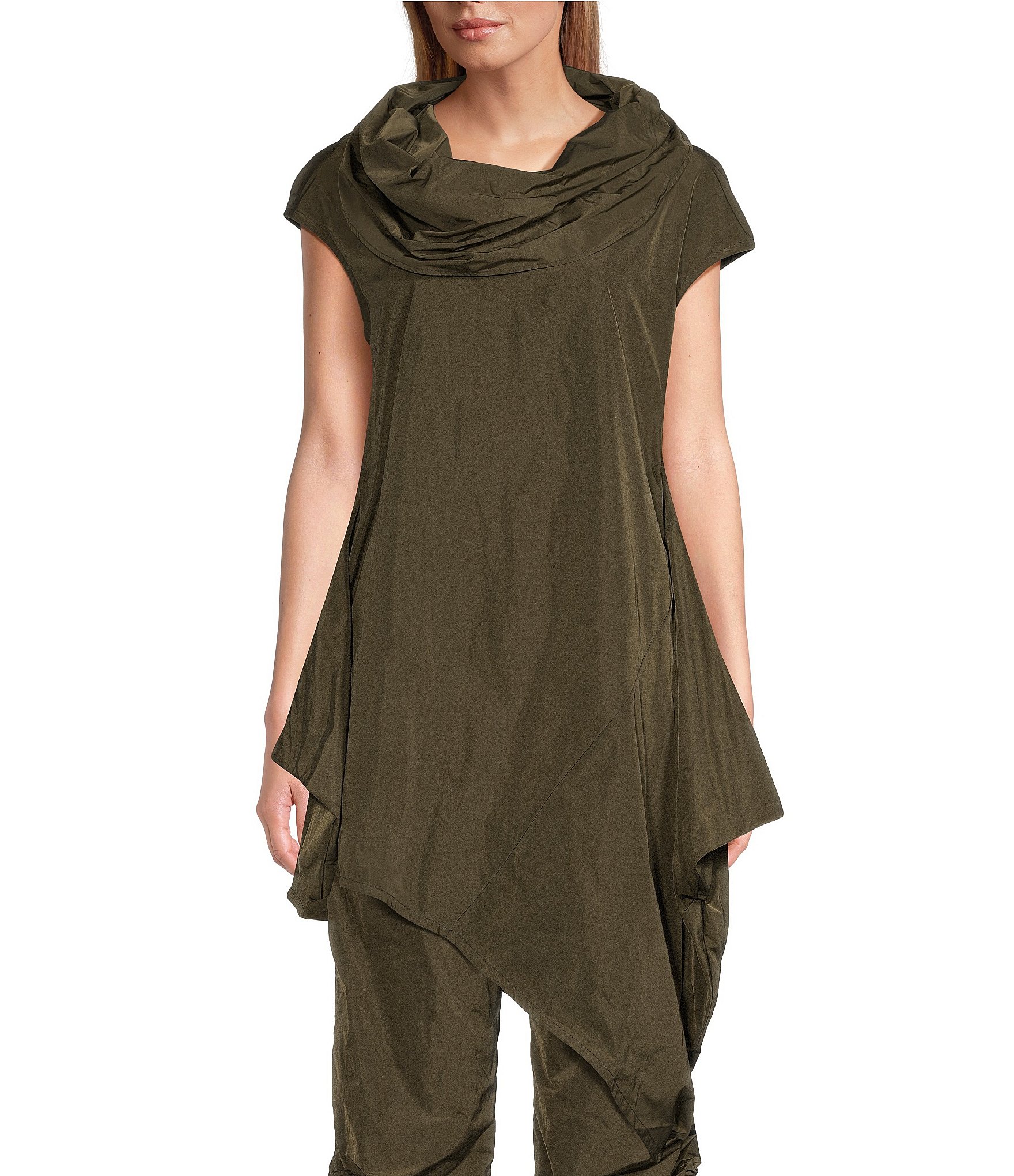 bryn-walker-noa-memory-crunch-woven-draped-cowl-neck-short-sleeve