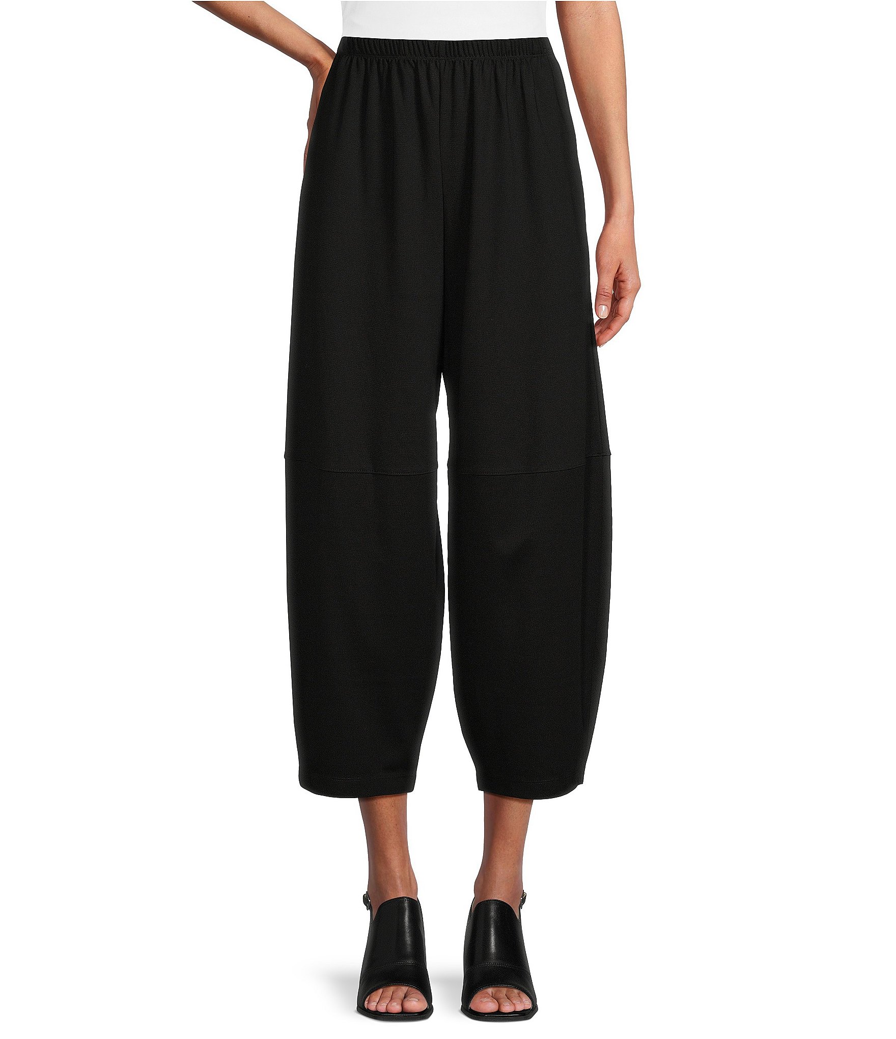 Bryn Walker Olivier Modal Ponti Lantern Wide Leg Cropped Pull-On Pants |  Dillard's