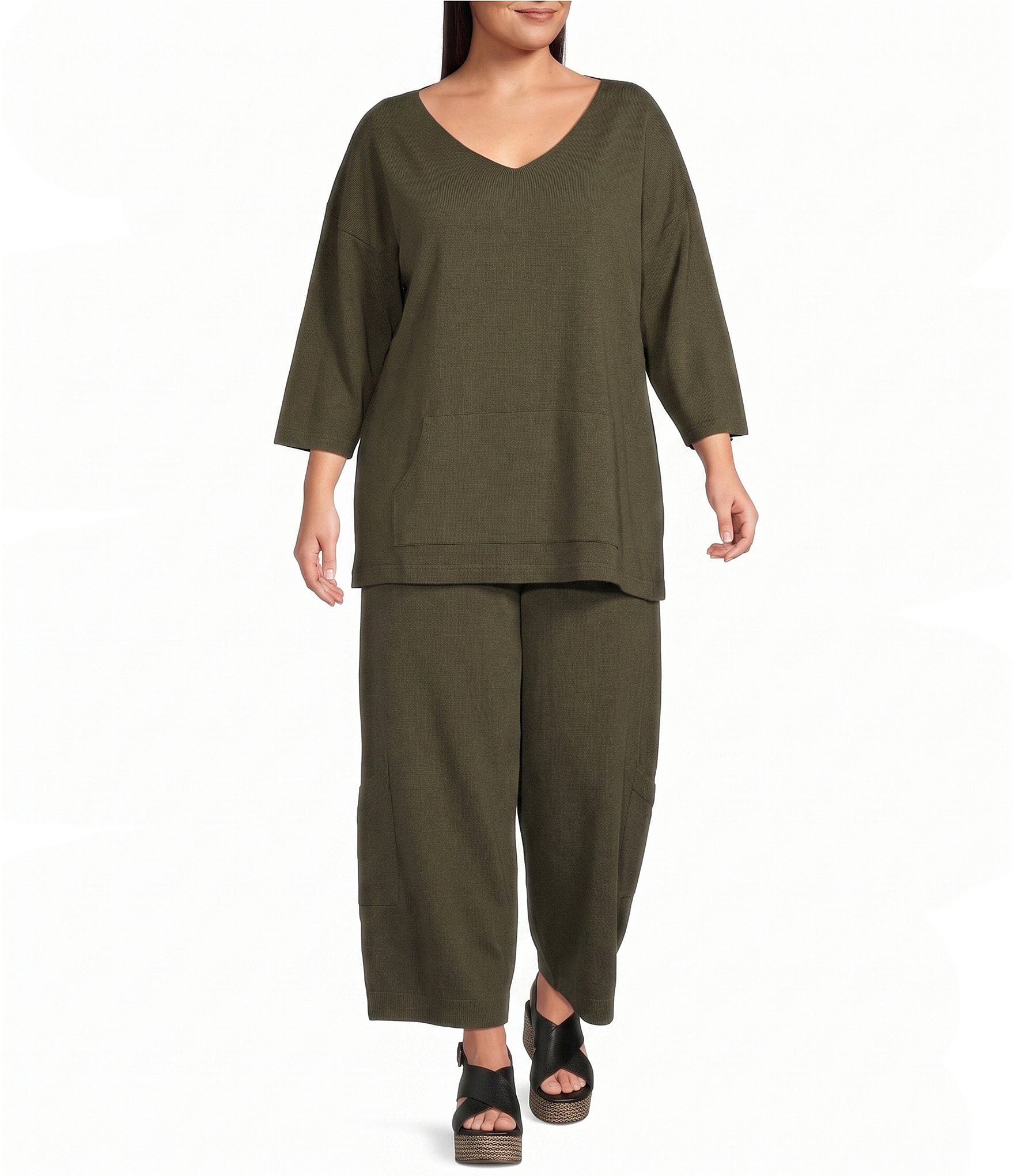 Bryn Walker Plus Size Casbah Oversized Pull-On Crop Pants