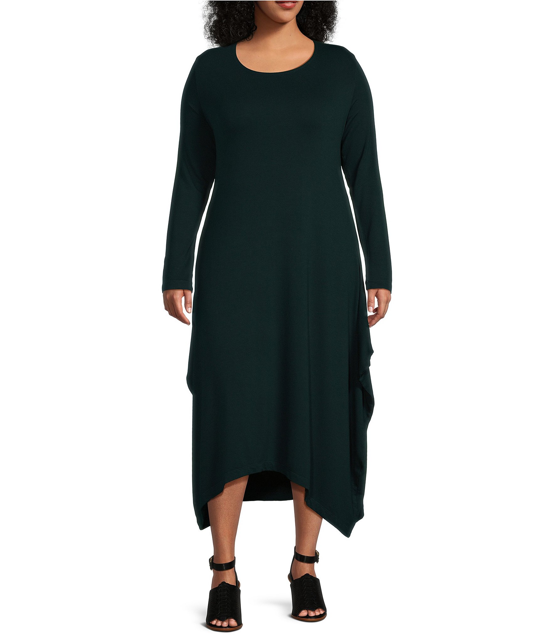 Bryn Walker Plus Size Chelsea French Terry Round Neck Long Sleeve ...