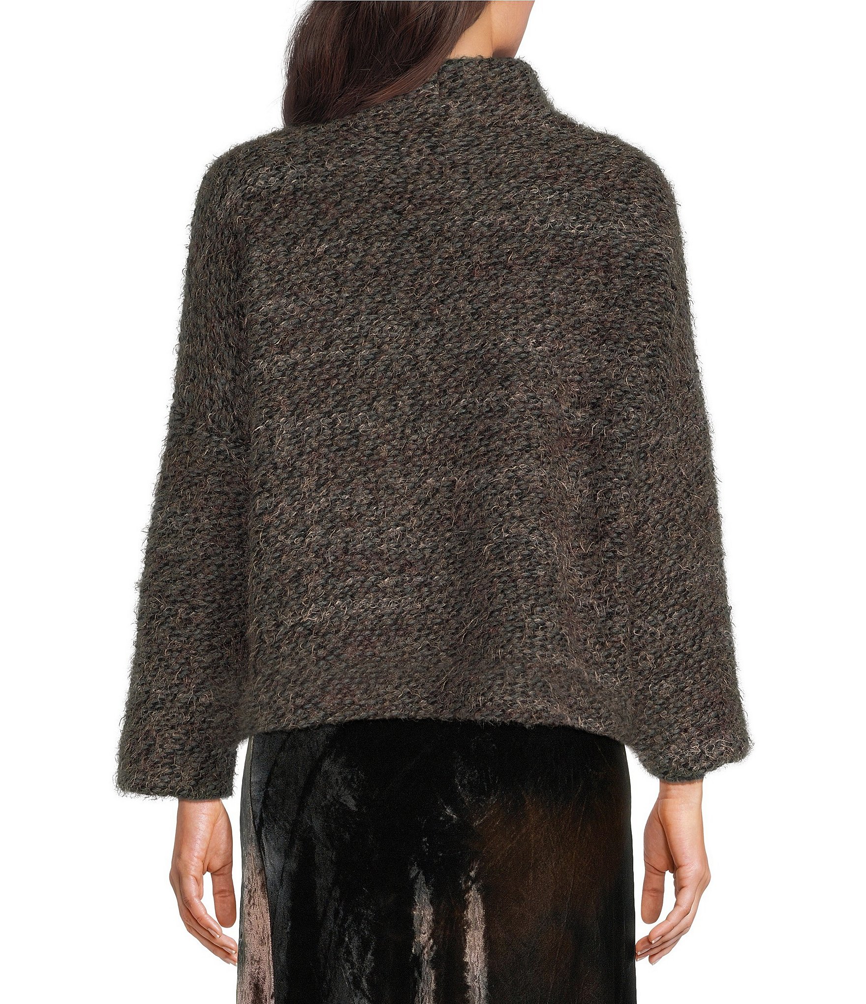Bryn Walker Stowe Mock Neck Long Sleeve Boxy Sweater