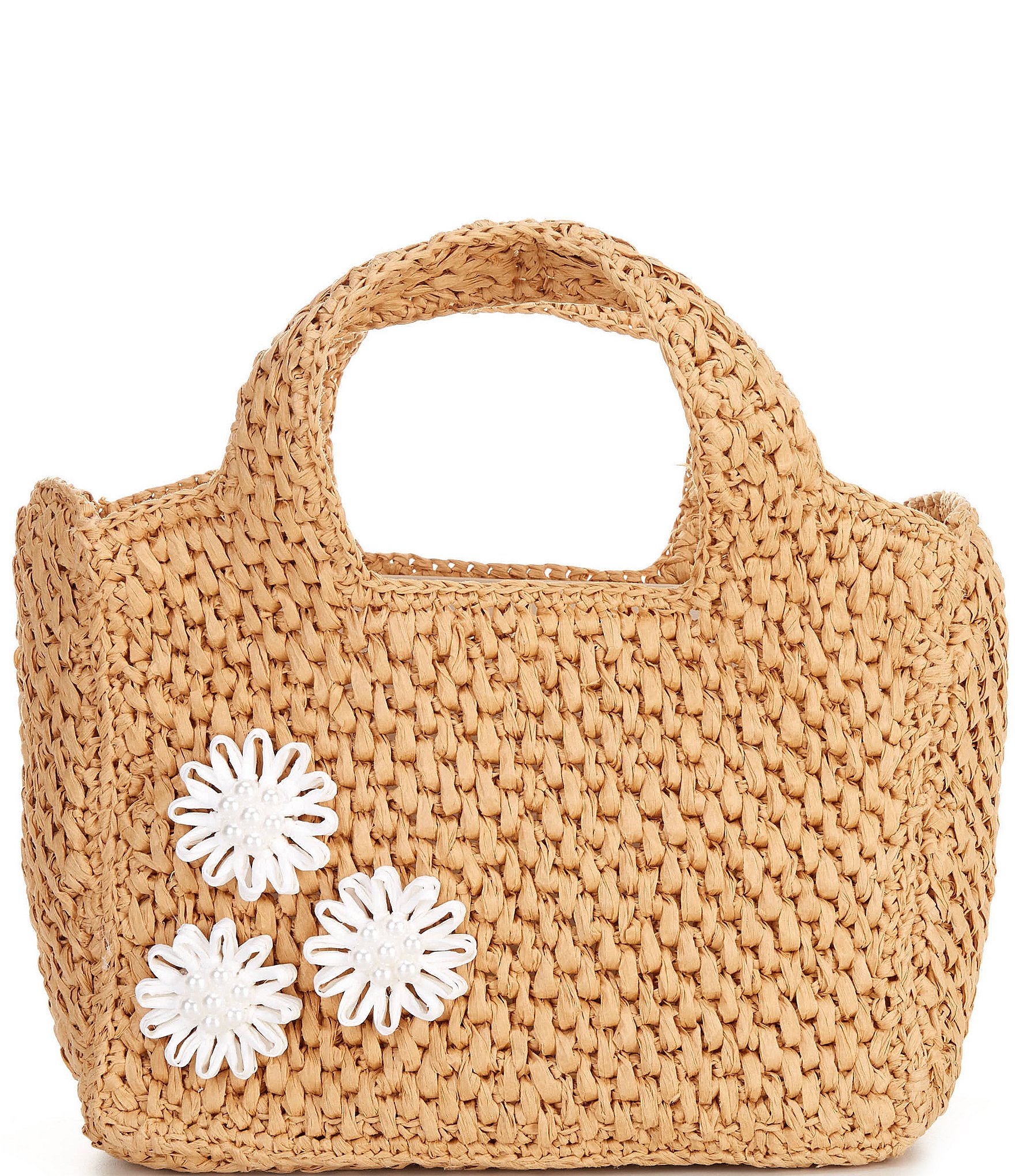 Btb Los Angeles Azalia Raffia Floral Small Tote Bag | Dillard's