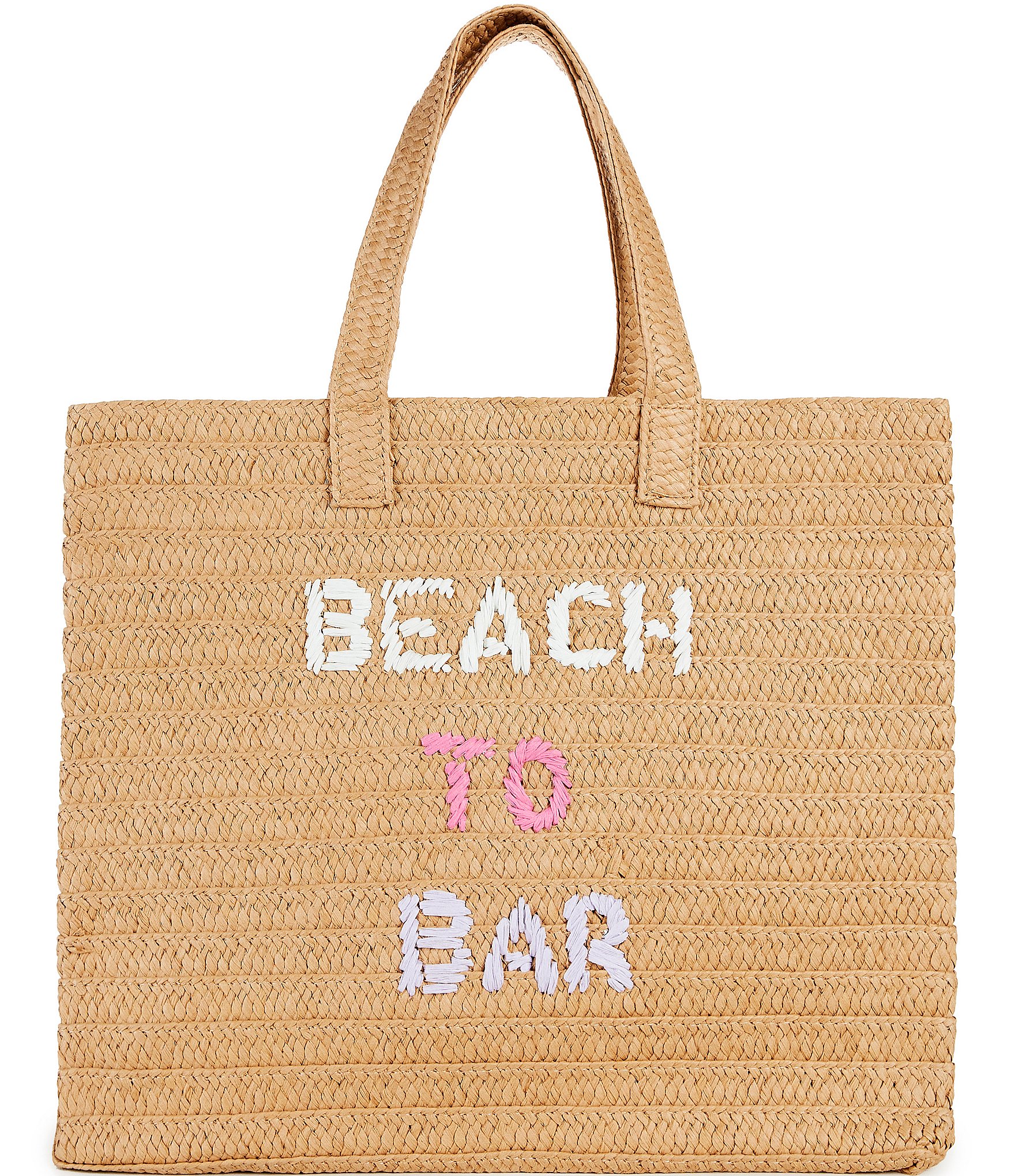 Btb Los Angeles Beach To Bar Straw Shoulder Bag