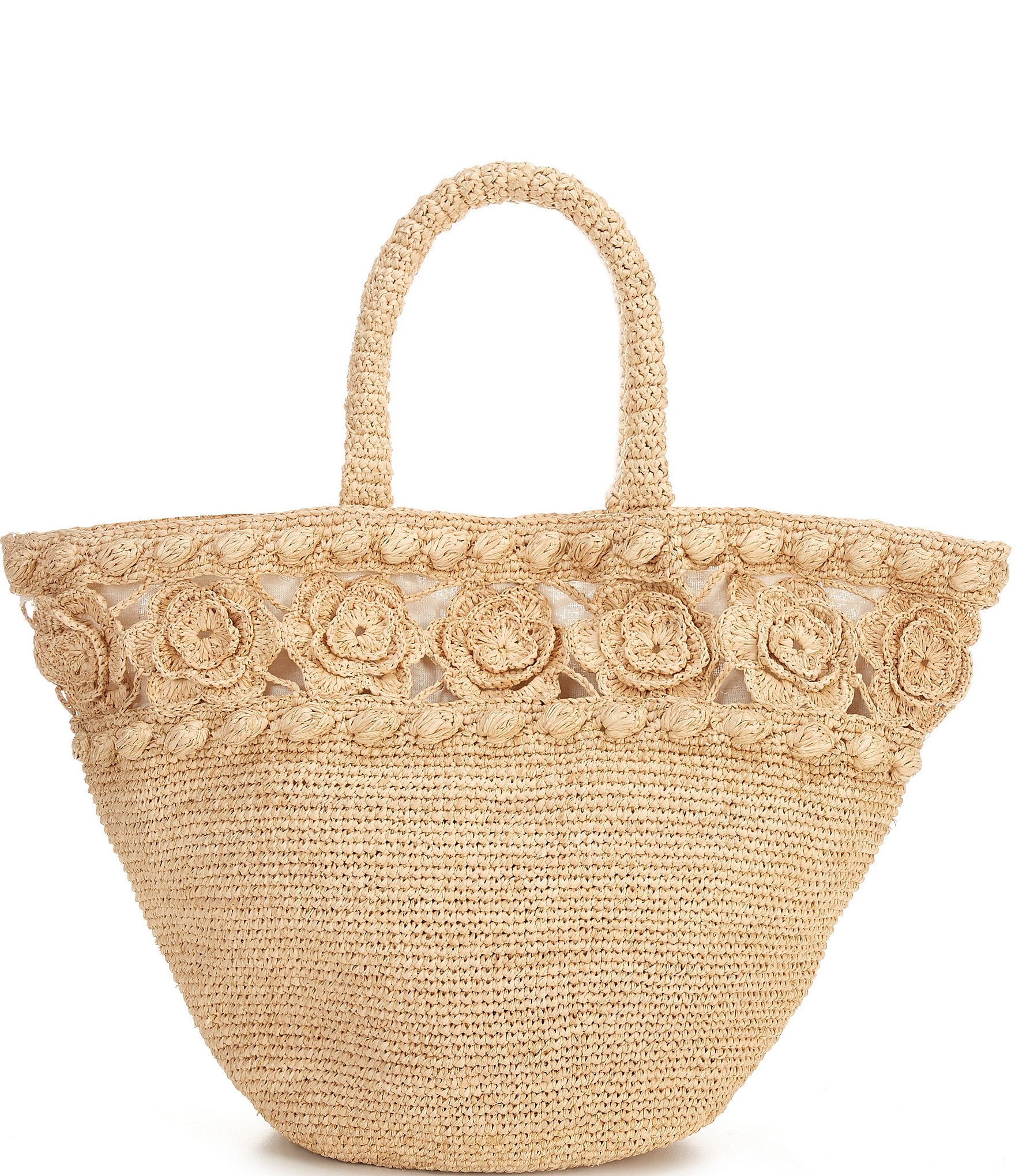 Btb Los Angeles Raffia Vienna Tote Bag