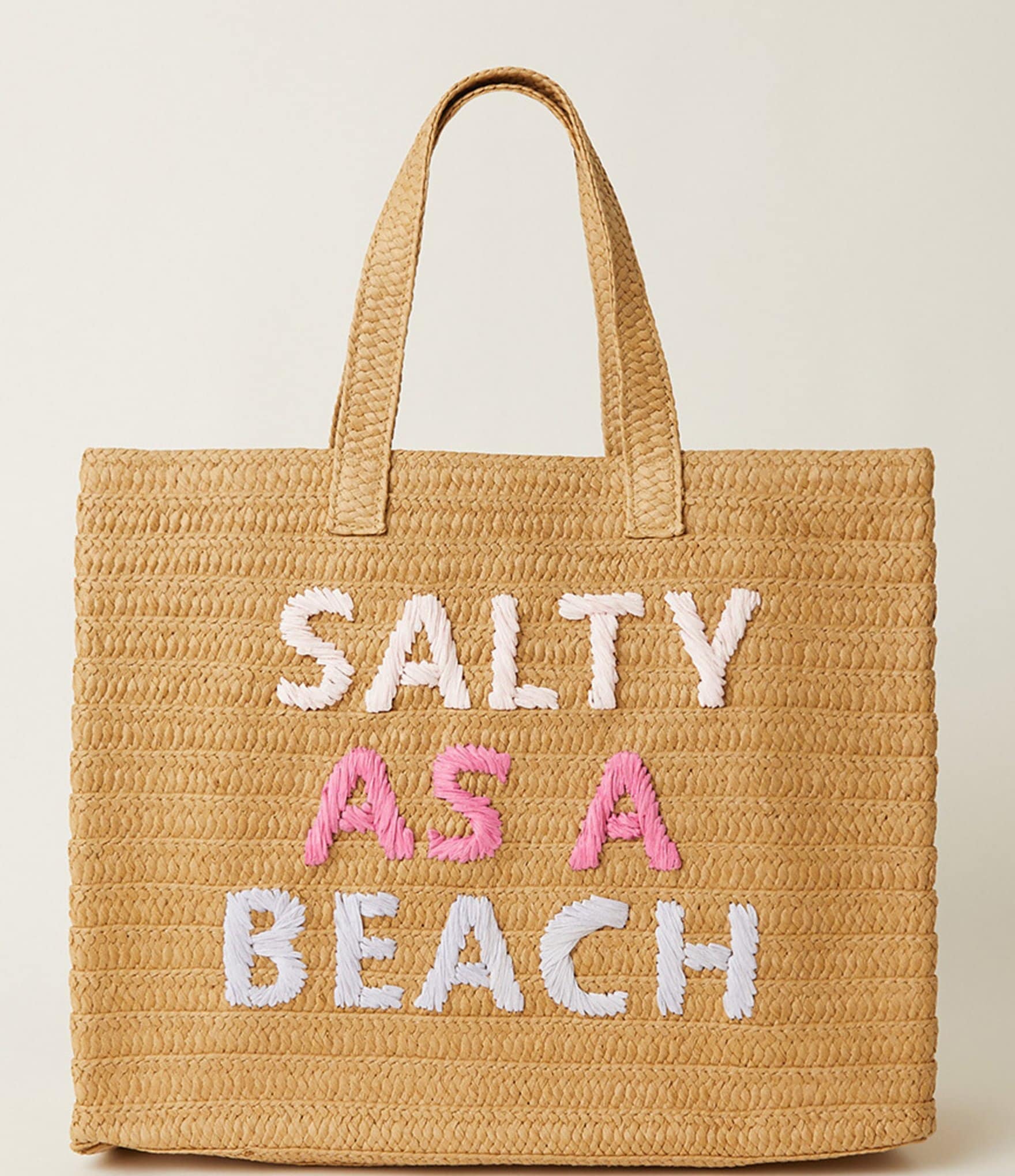 Btb Los Angeles Salty As A Beach Paper Straw Tote Bag