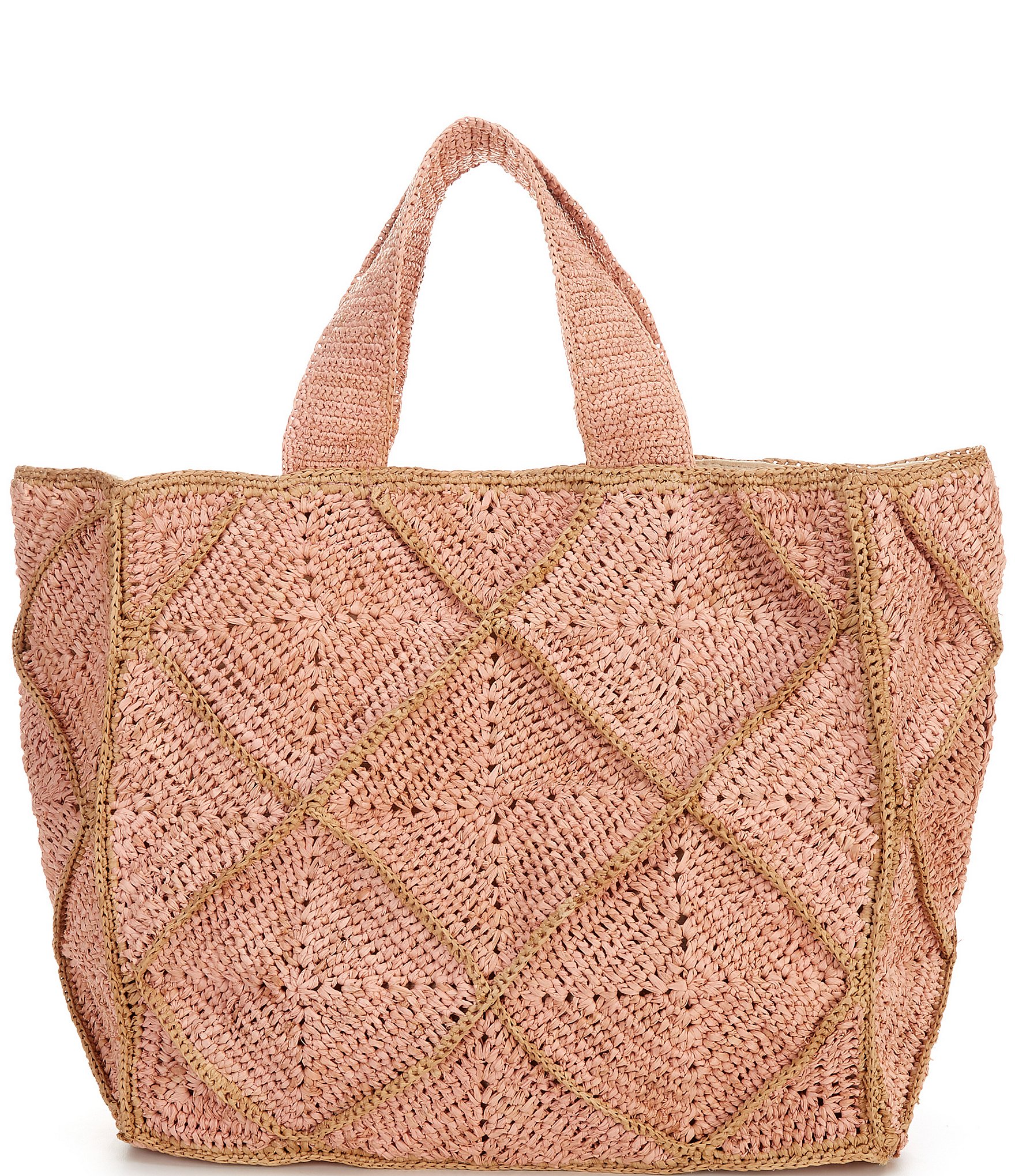 Btb Los Angeles Zinnia Raffia Tote Bag