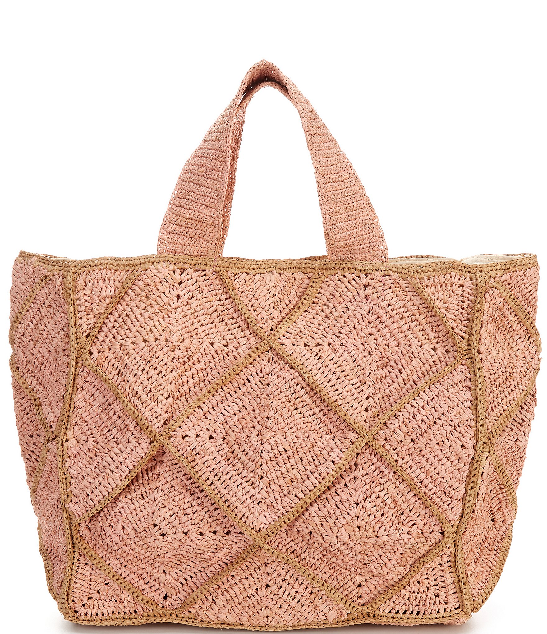 Btb Los Angeles Zinnia Raffia Tote Bag