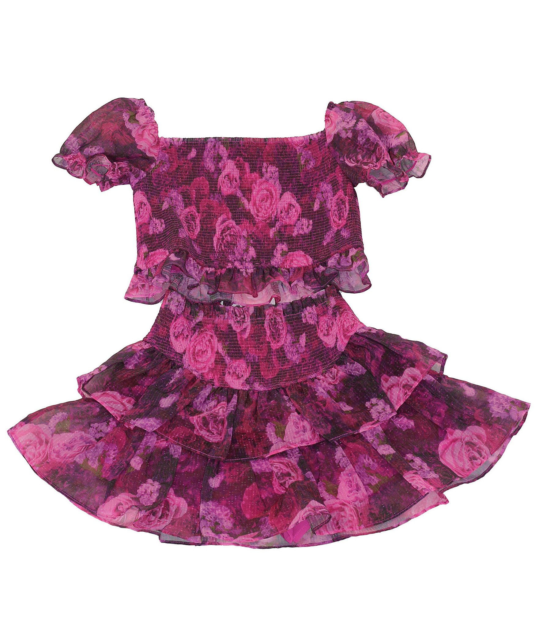 Balloon Sleeve on sale Top and Ruffle Skirt Set