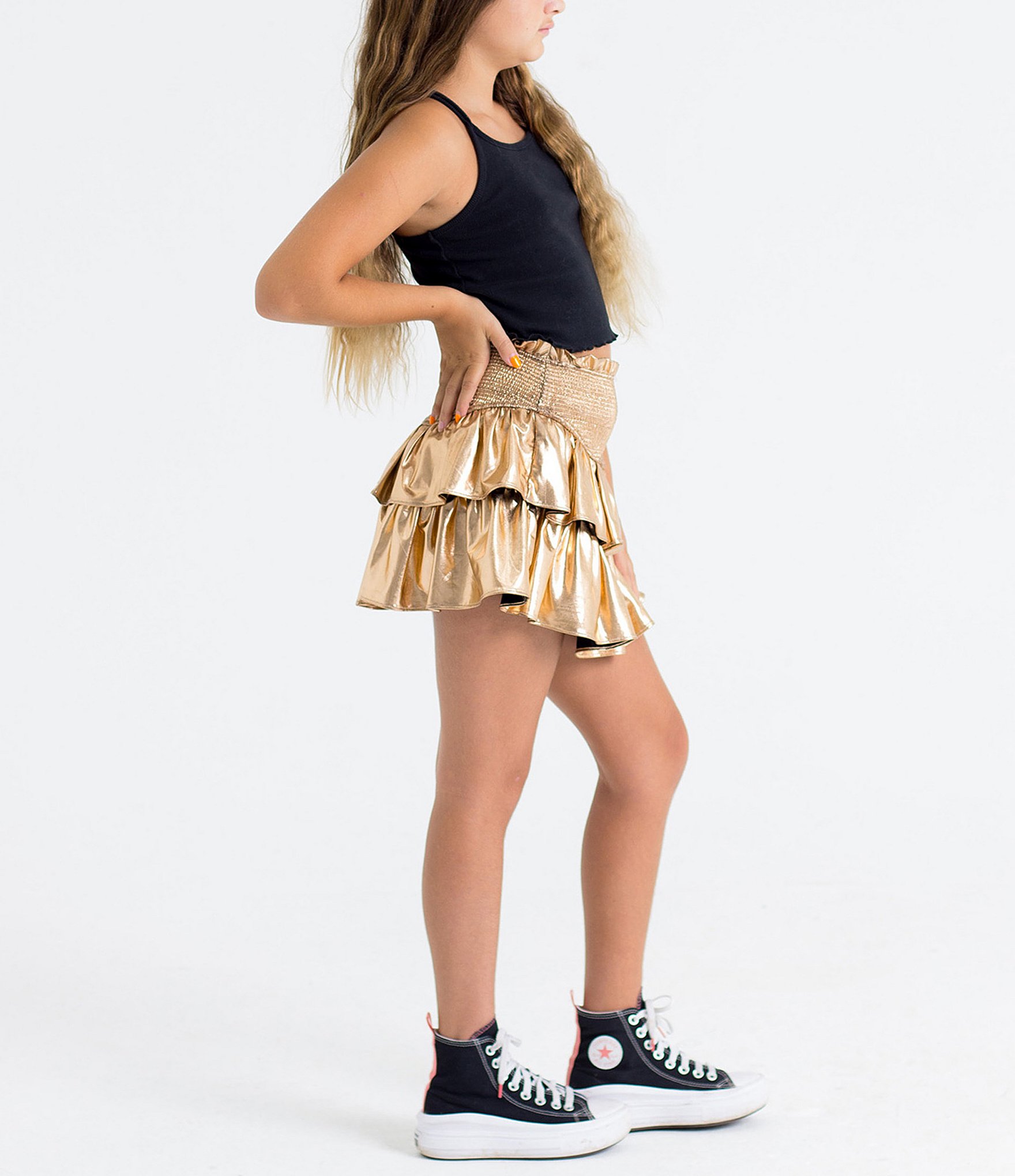 BuddyLove Big Girls 7-16 Brookie Ruffle Tiered Skort